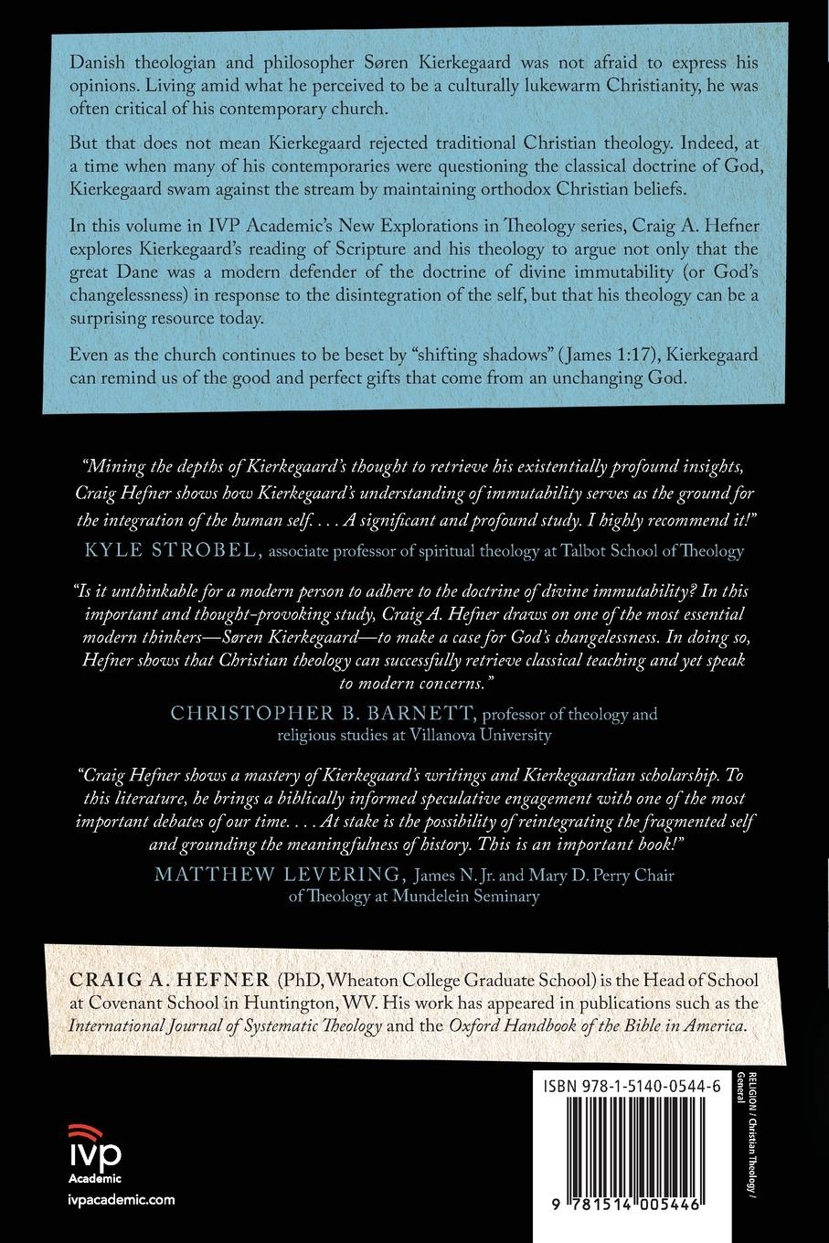 Rückseitencover Kierkegaard and the Changelessness of God