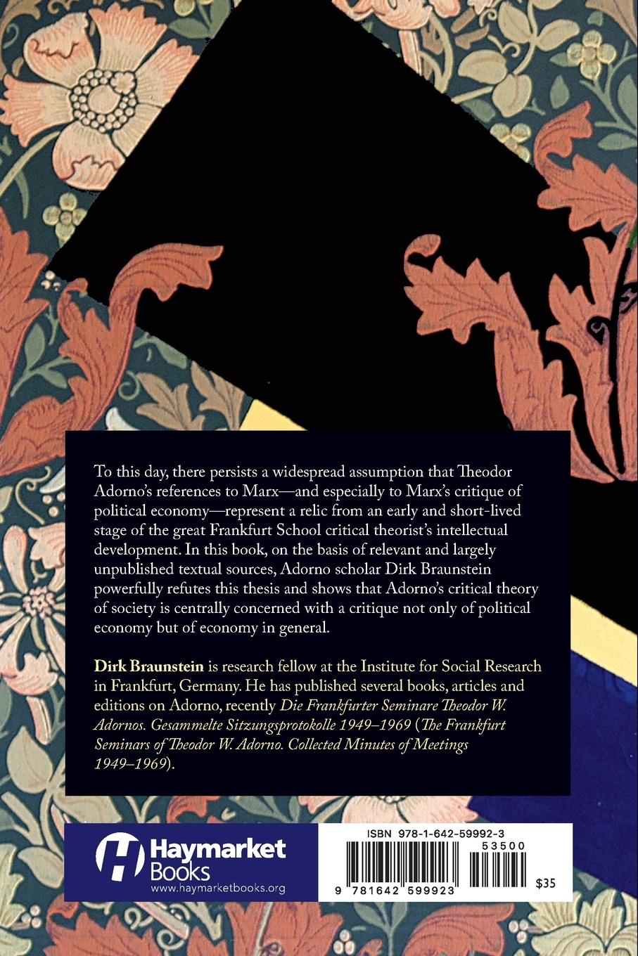 Rückseitencover Adorno's Critique of Political Economy