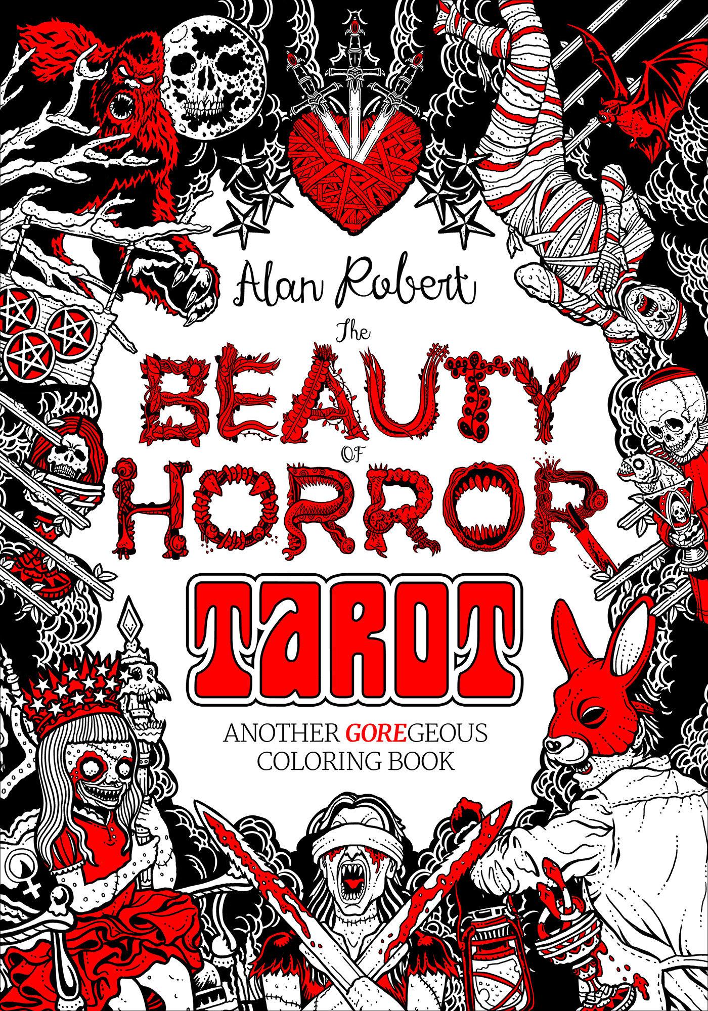 Vorderes Coverbild The Beauty of Horror: Tarot Coloring Book