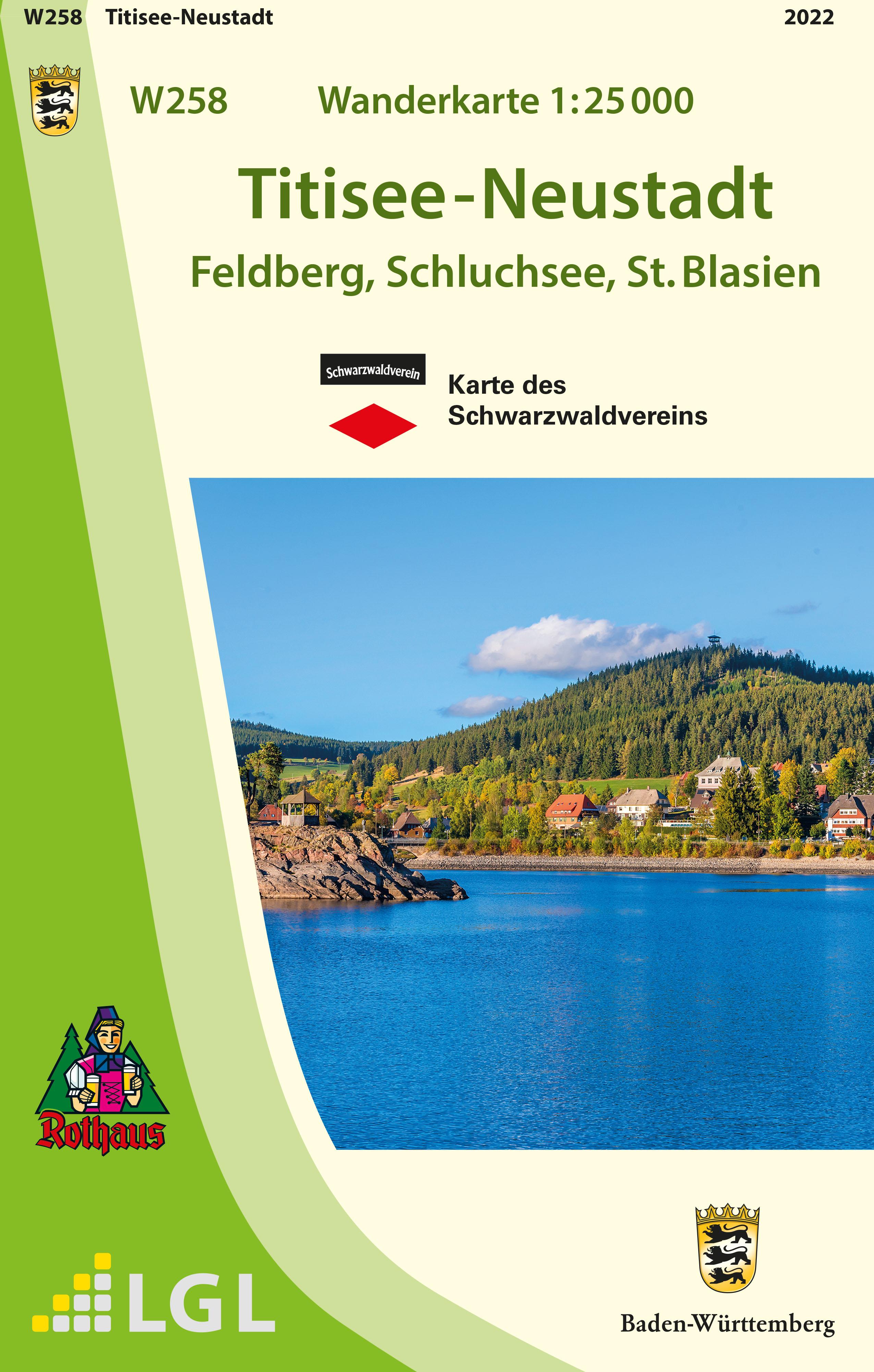 Vorderes Coverbild W258 Wanderkarte 1:25 000 Titisee-Neustadt