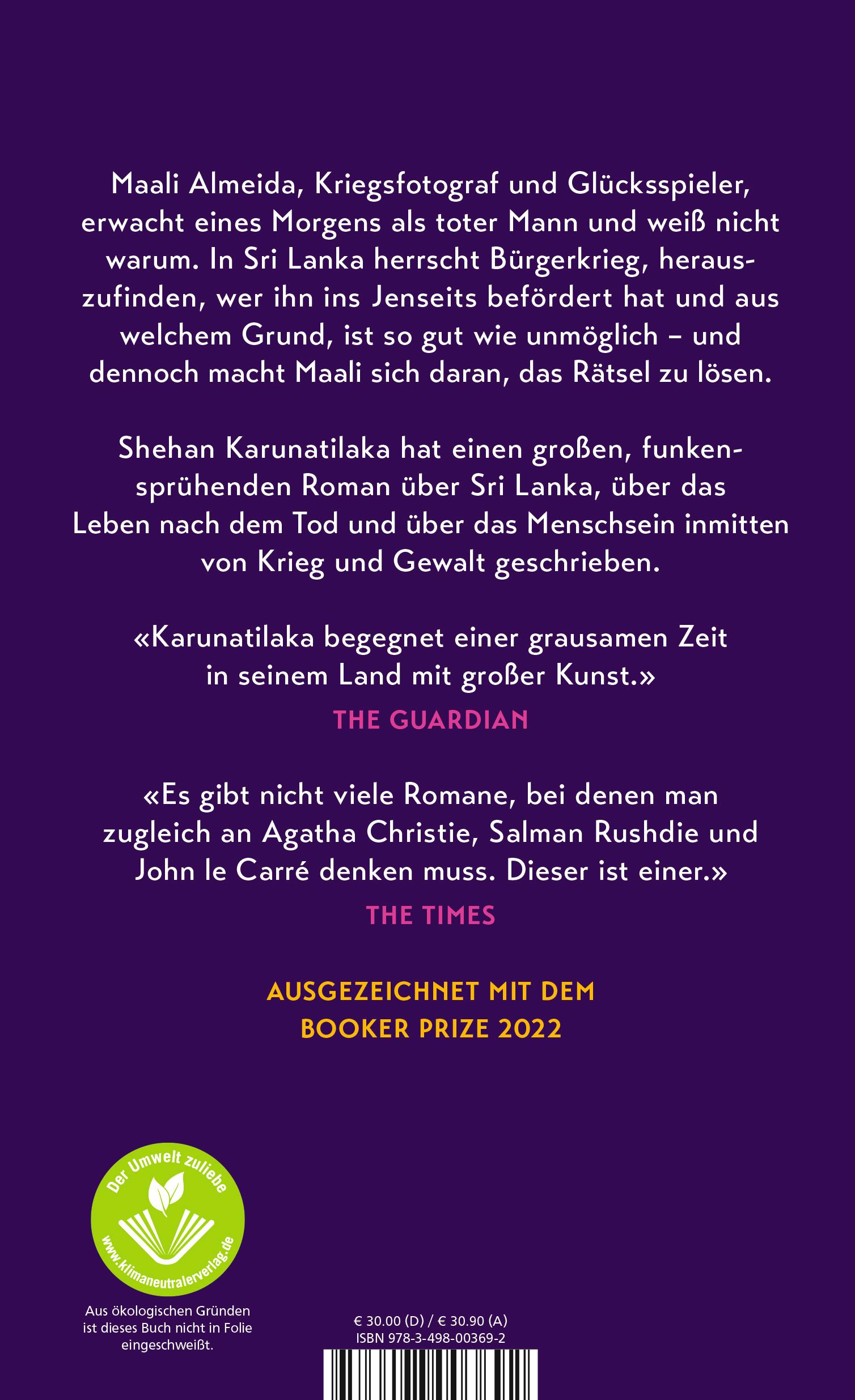Rückseitencover Die sieben Monde des Maali Almeida