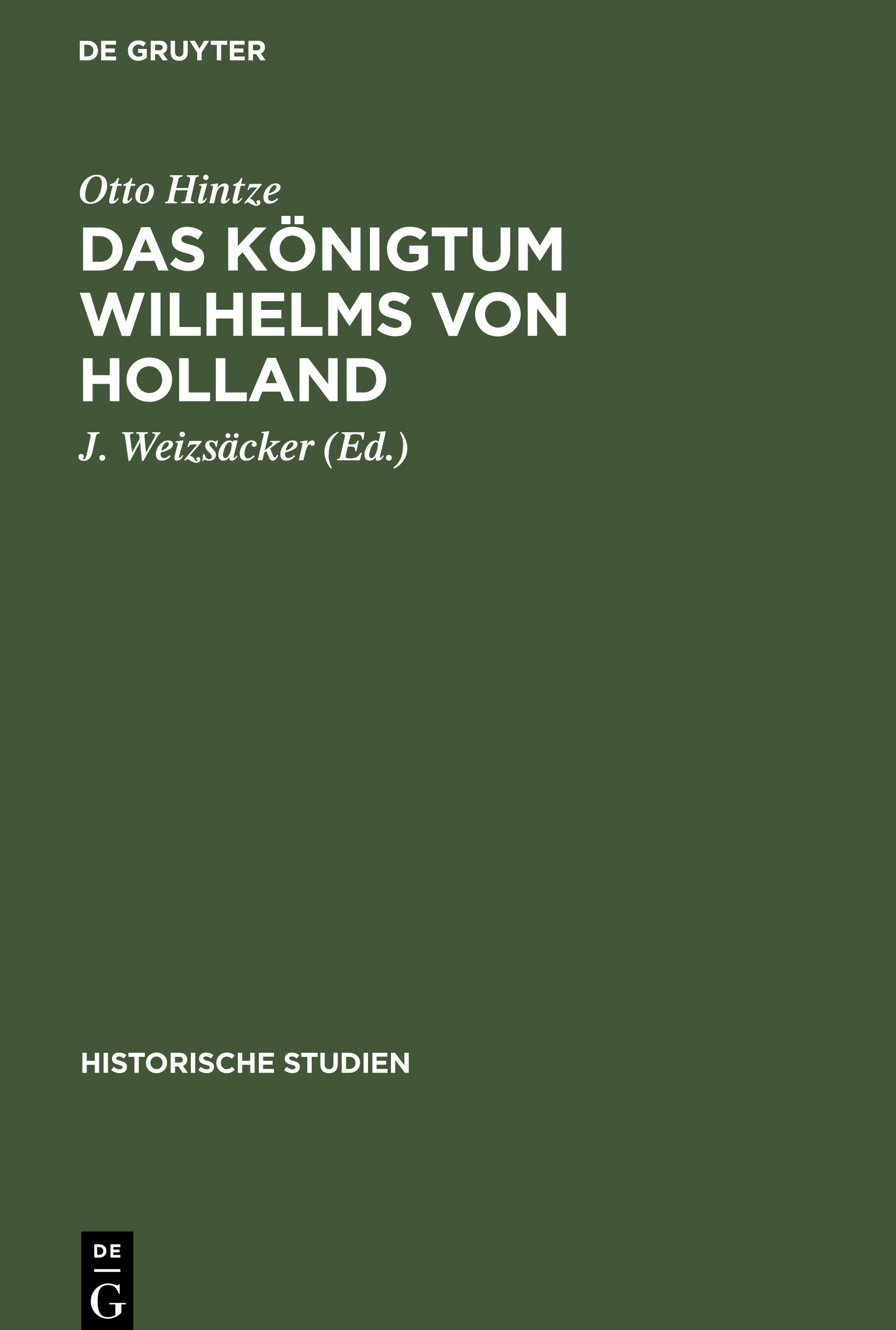 Vorderes Coverbild Das Königtum Wilhelms von Holland