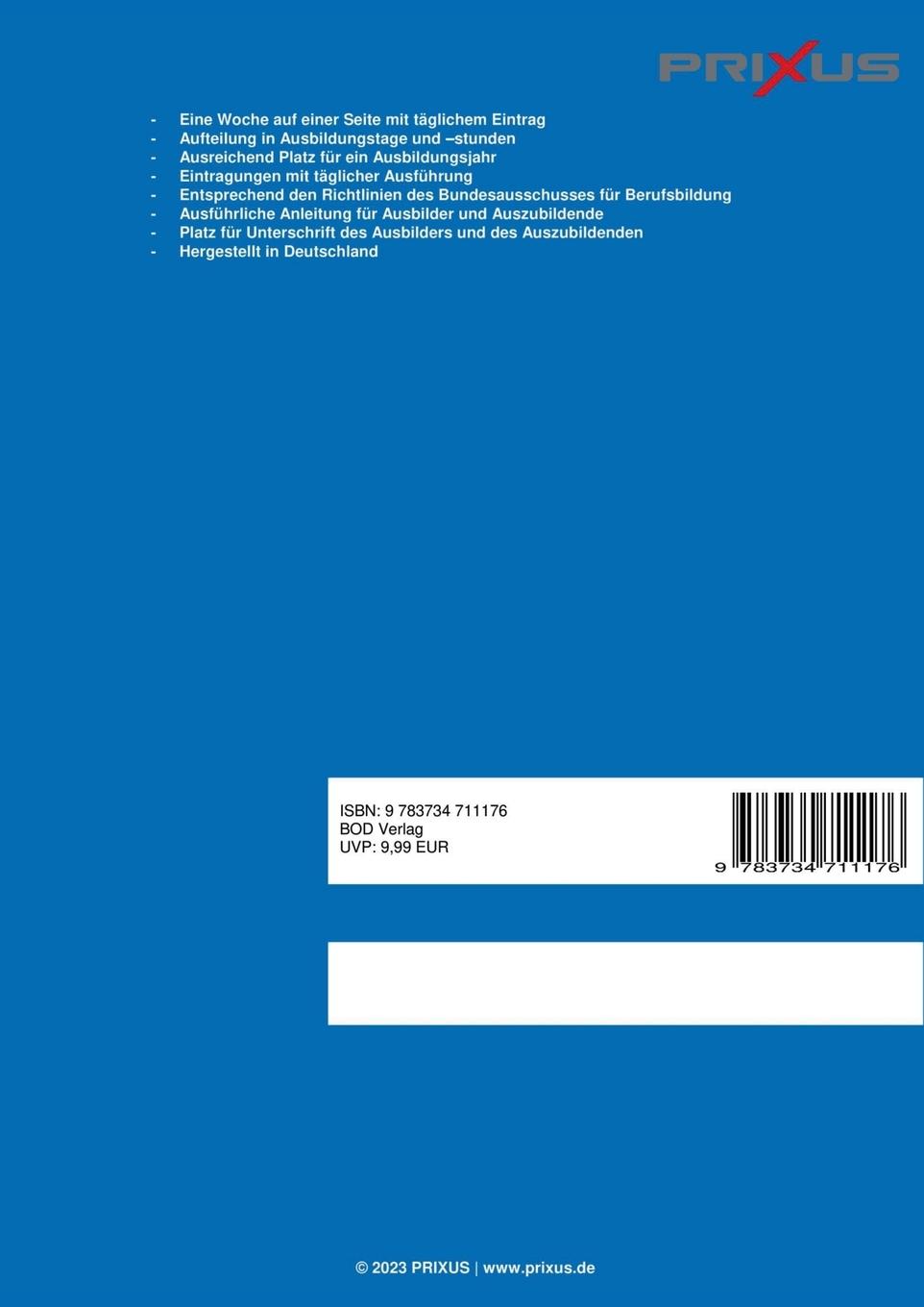 Rückseitencover Ausbildungsnachweis