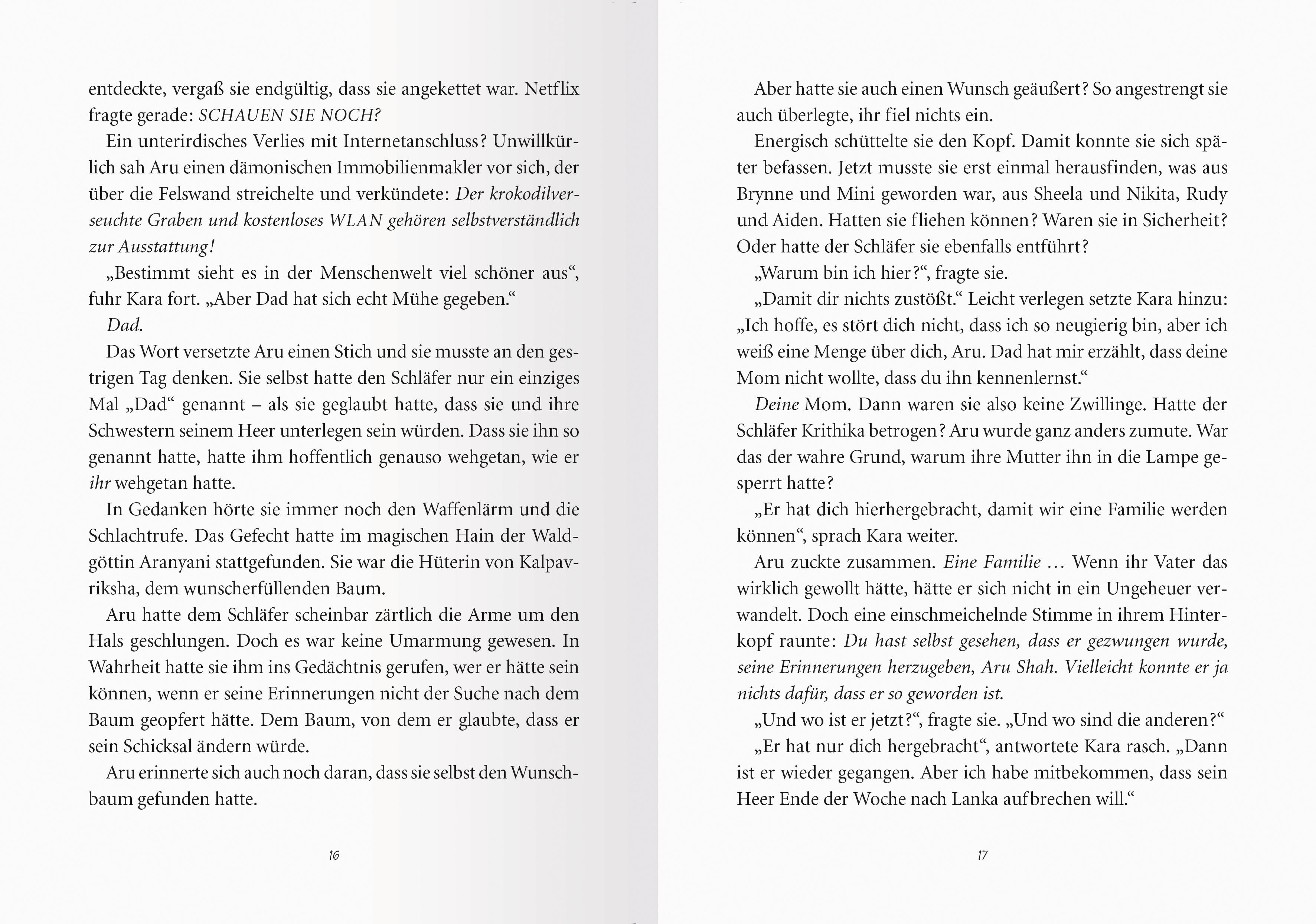 Beispielinhalt (Bild) Aru gegen die Götter, Band 4: Die Magie der goldenen Stadt (Rick Riordan Presents)
