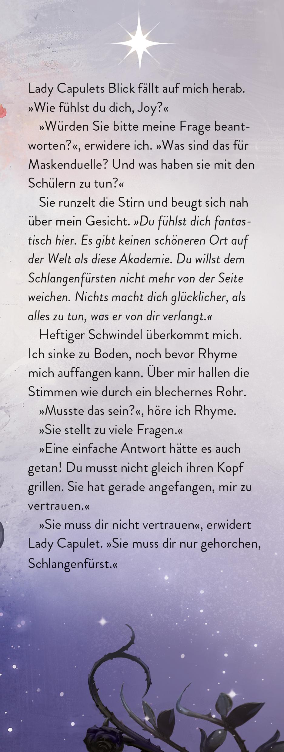 Beispielinhalt (Bild) The Romeo & Juliet Society, Band 1: Rosenfluch