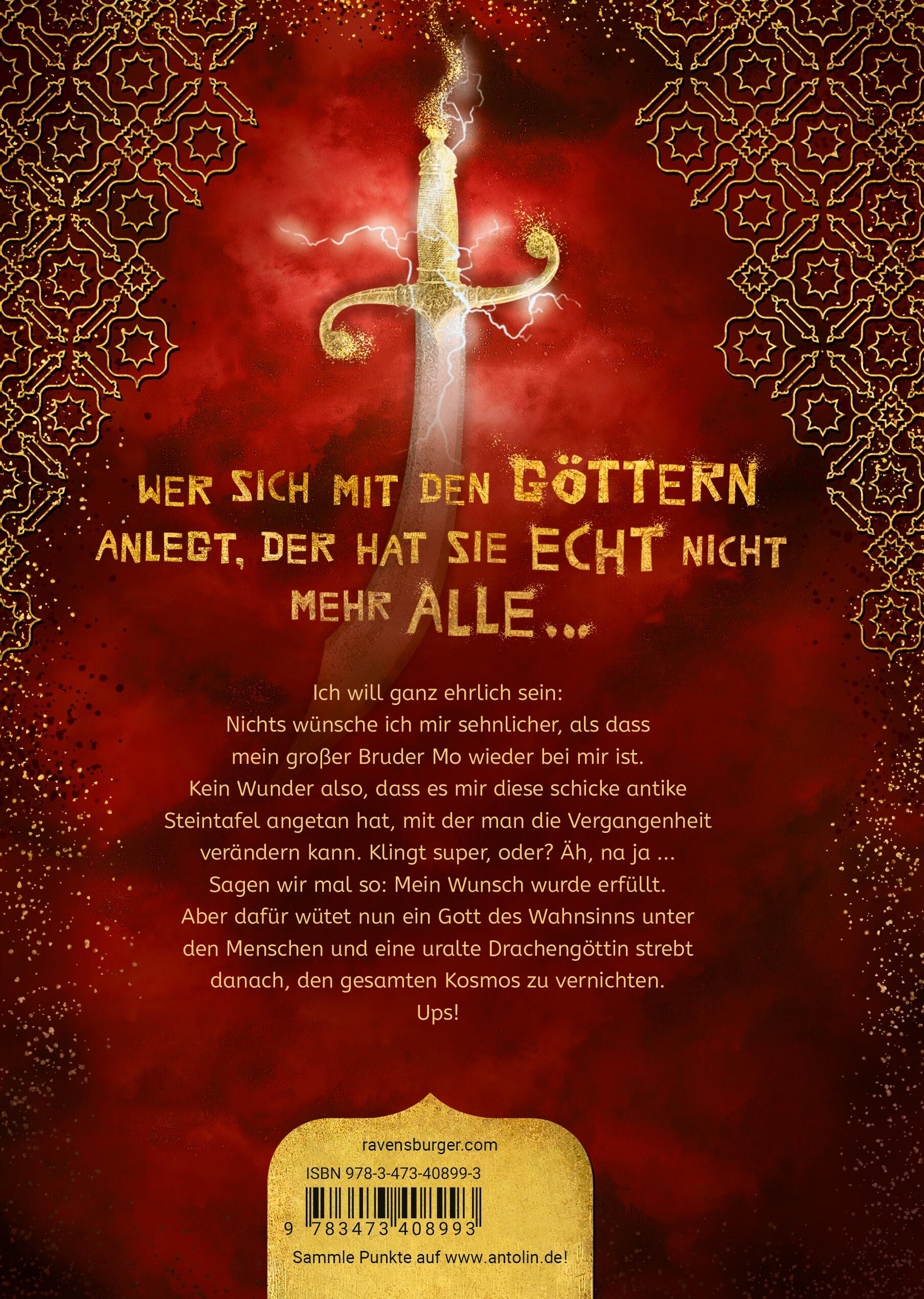 Rückseitencover Sikander gegen die Götter, Band 2: Der Zorn der Drachengöttin (Rick Riordan Presents)