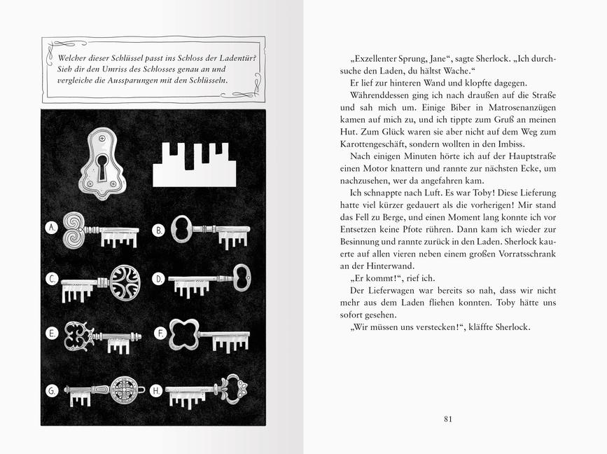 Beispielinhalt (Bild) Meisterdetektiv Sherlock Bones. Spannender Rätselkrimi zum Mitraten, Bd. 1: Die Jagd nach den Kronjuwelen