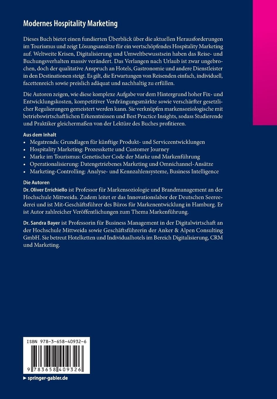 Rückseitencover Modernes Hospitality Marketing