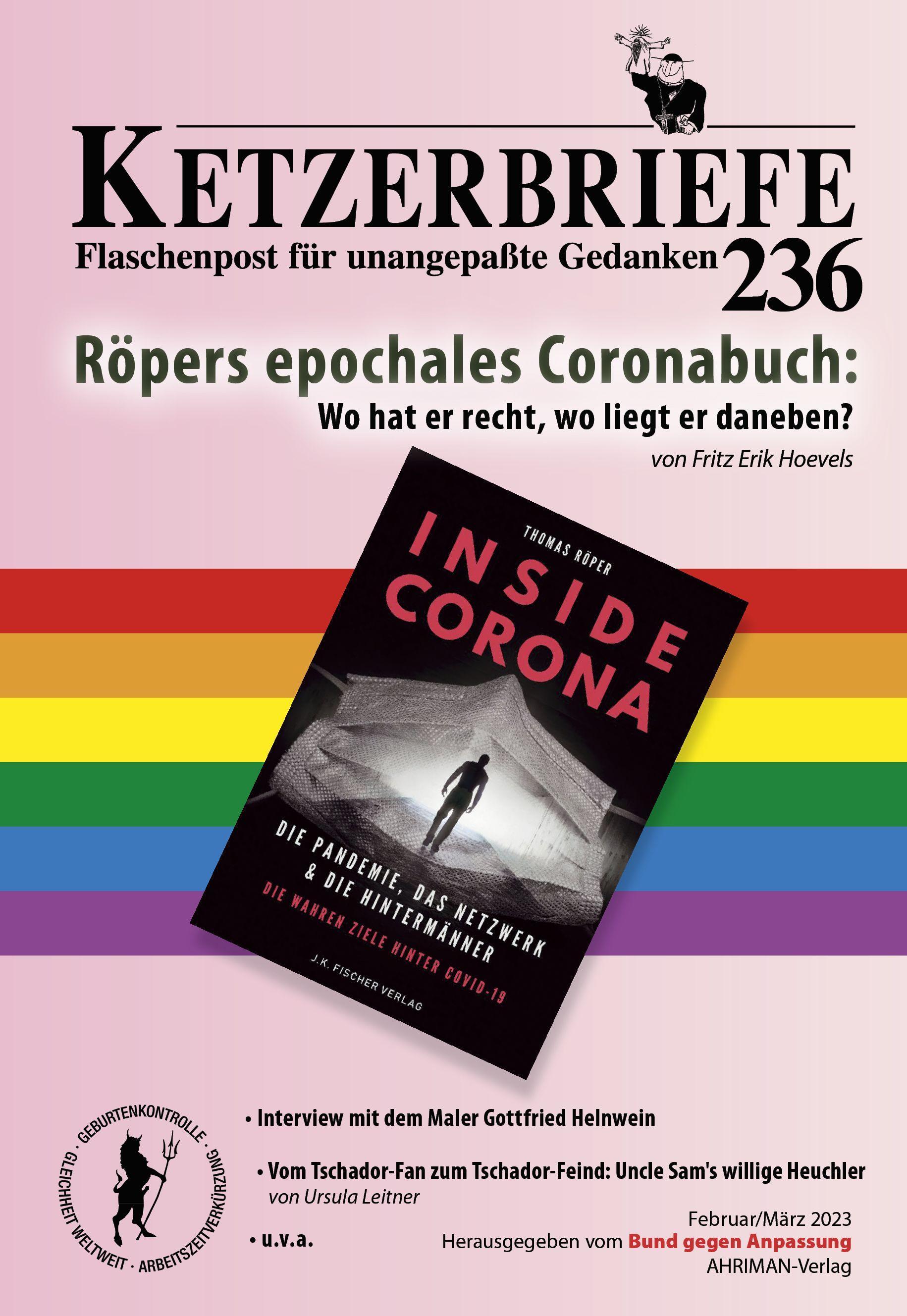 Vorderes Coverbild Röpers epochales Corona-Buch - wo hat er recht, wo liegt er daneben?
