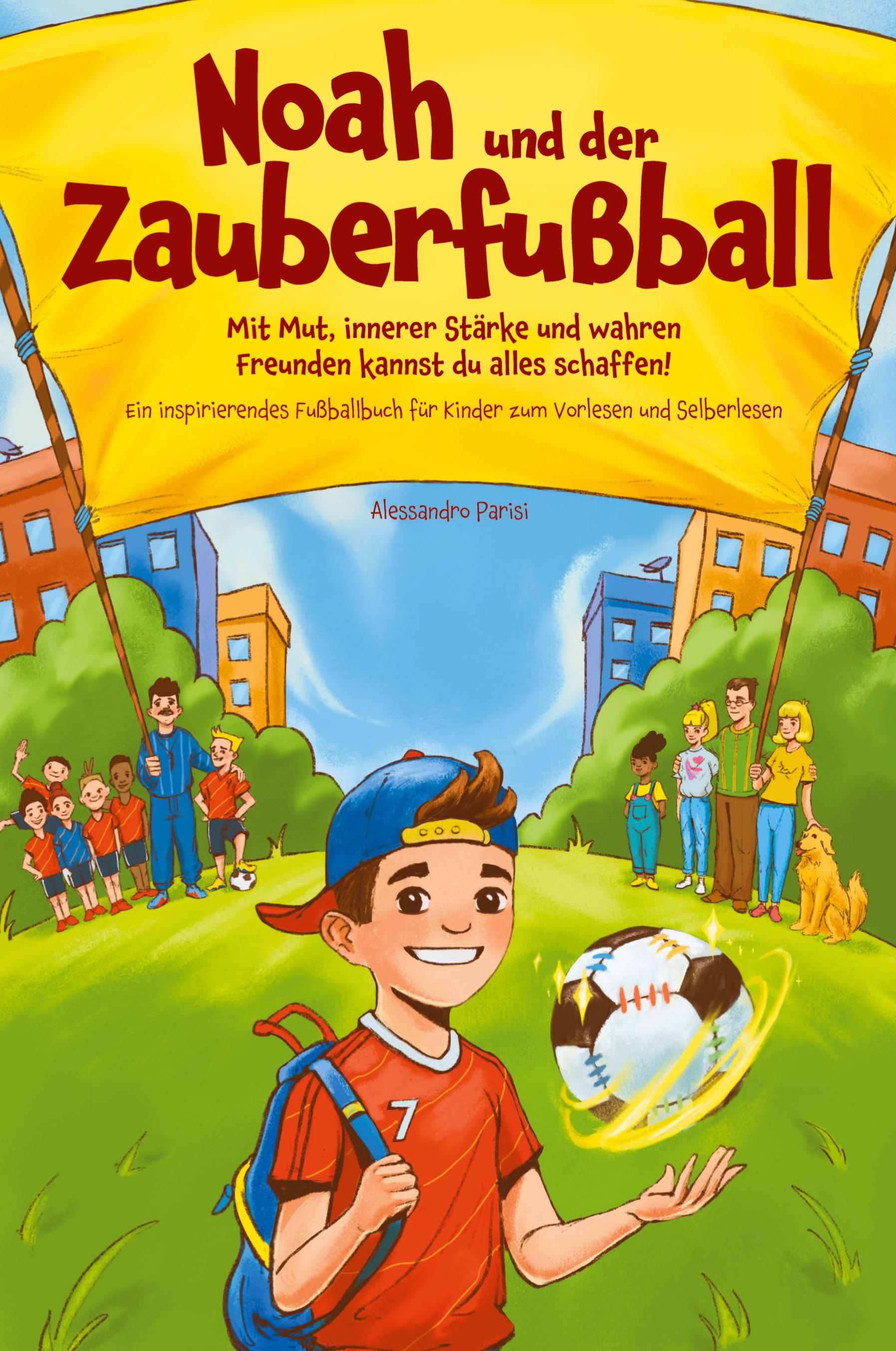 Vorderes Coverbild Noah und der Zauberfußball - Mit Mut, innerer Stärke und wahren Freunden kannst du alles schaffen! Ein inspirierendes Fußballbuch für Kinder