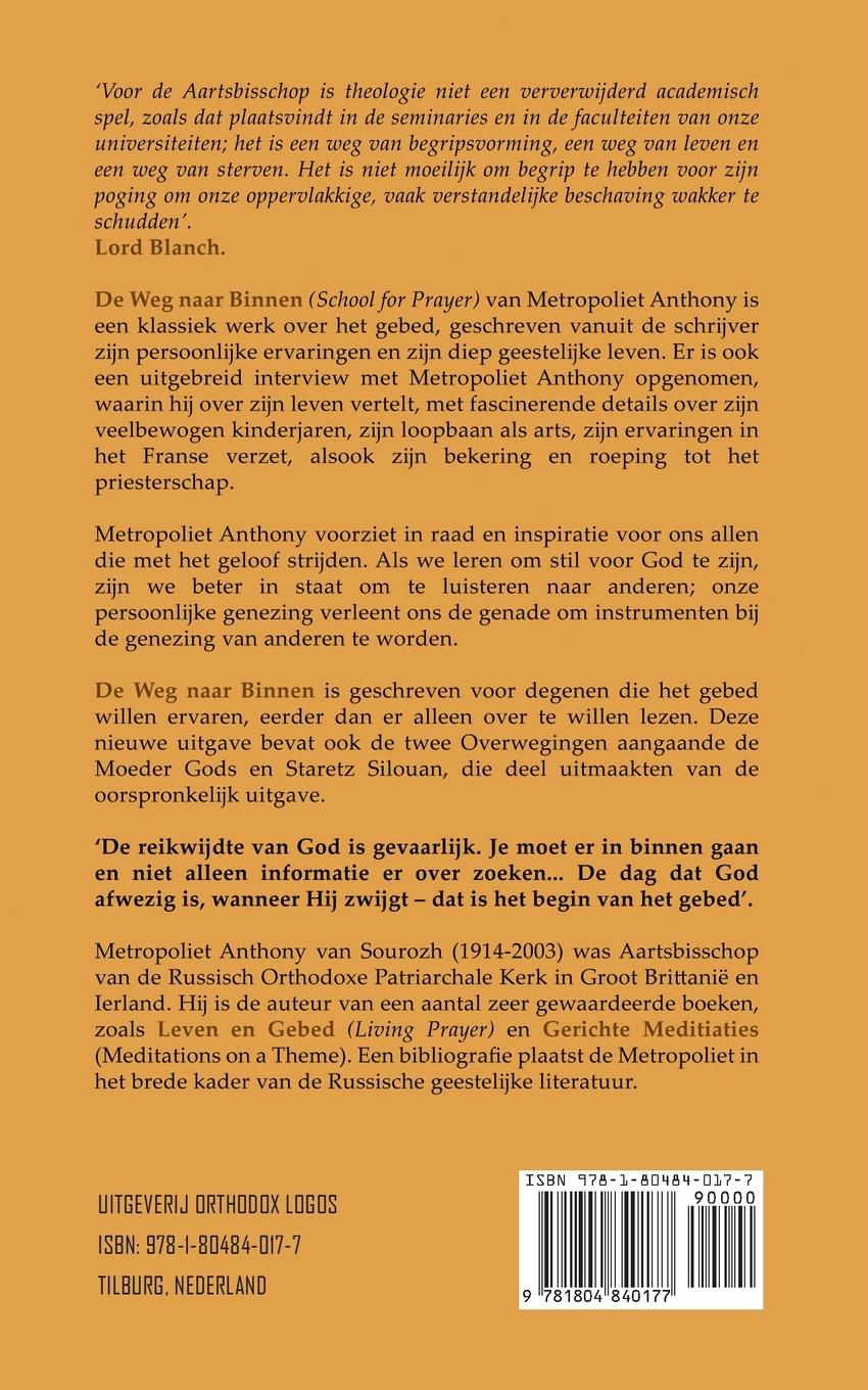 Rückseitencover De Weg Naar Binnen