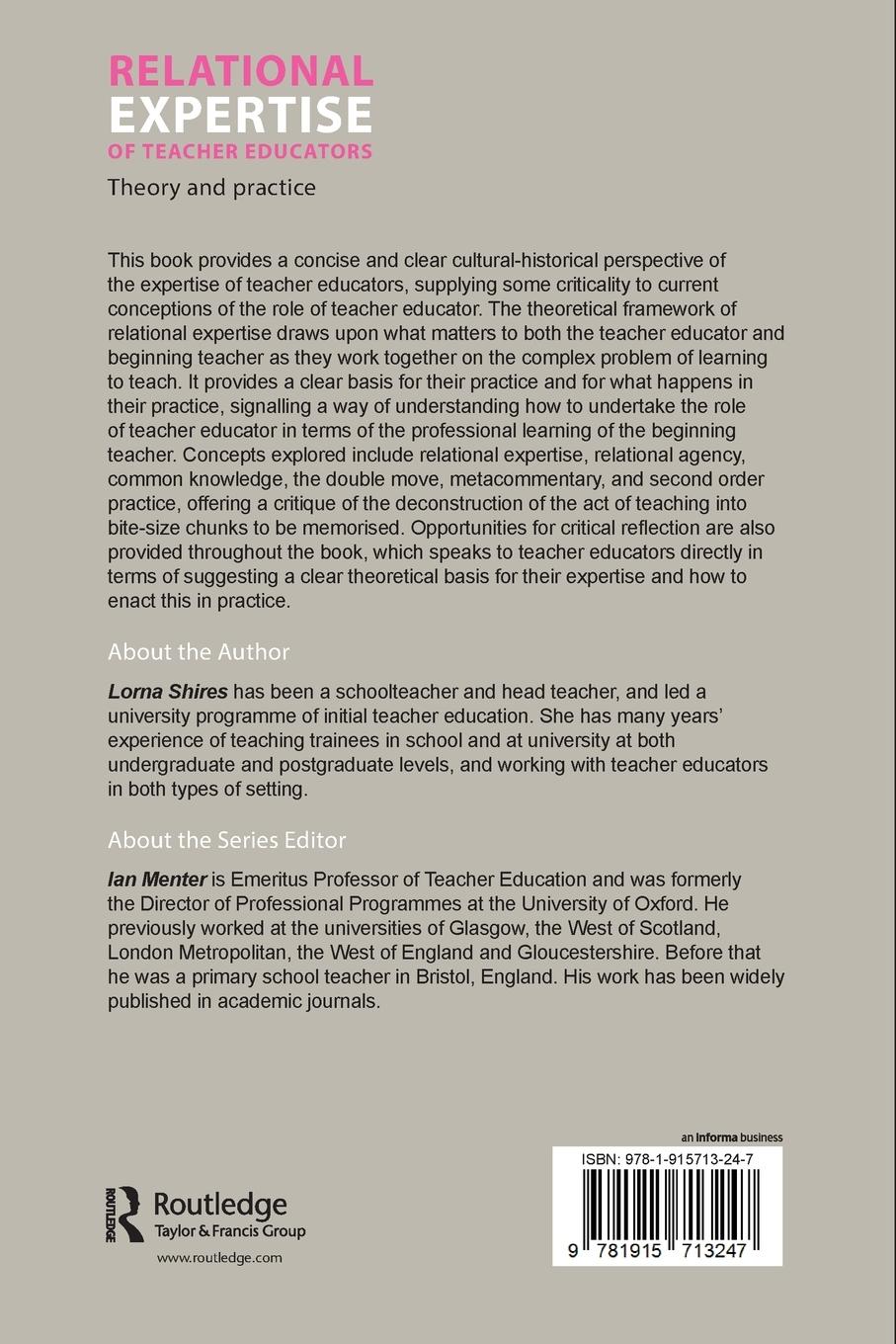 Rückseitencover Relational Expertise of Teacher Educators