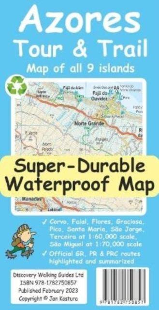 Vorderes Coverbild Azores Tour & Trail Super-Durable Map (2nd edition)
