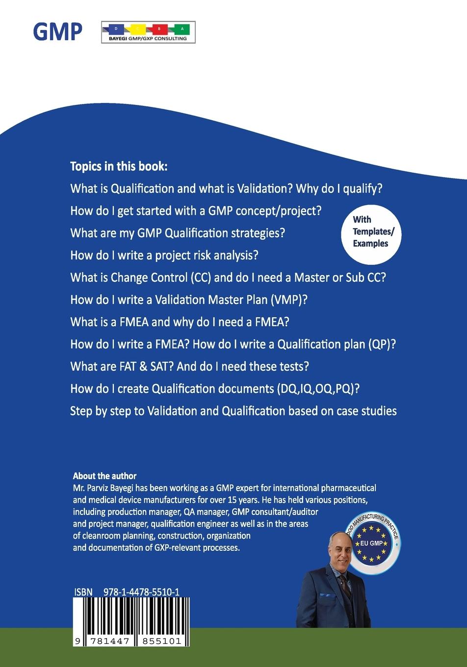 Rückseitencover GMP Compliance at Validation, Qualification & Documentation with practical case studies and templates