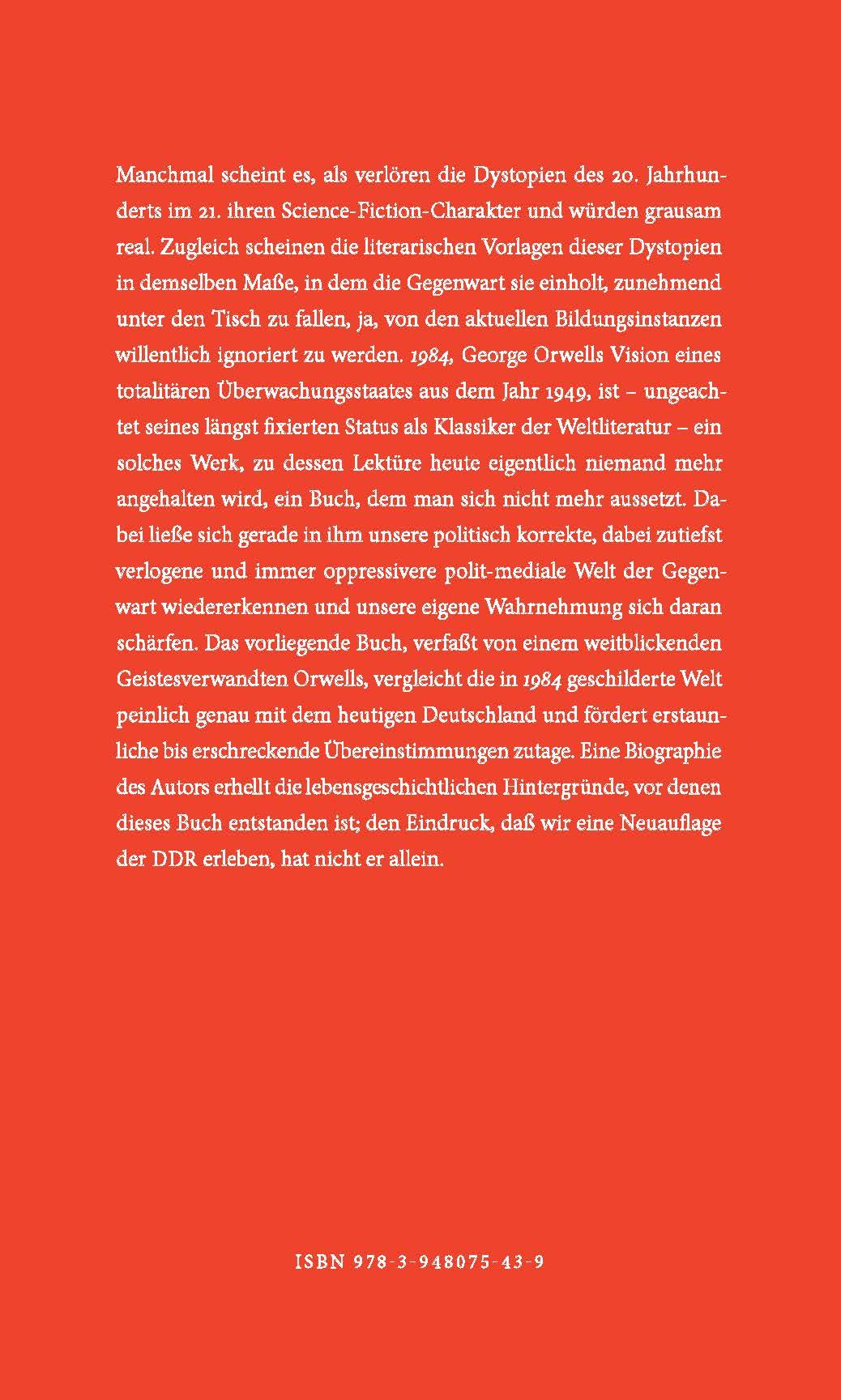Rückseitencover 1984 - Wir wurden gewarnt
