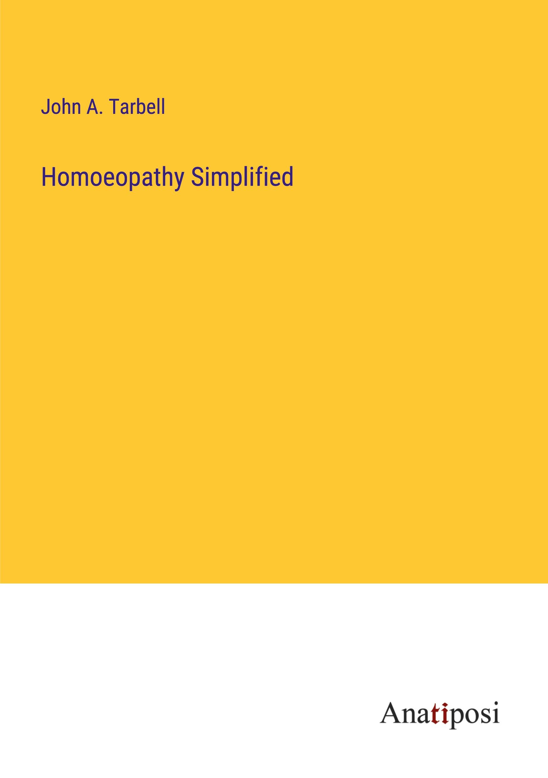 Vorderes Coverbild Homoeopathy Simplified