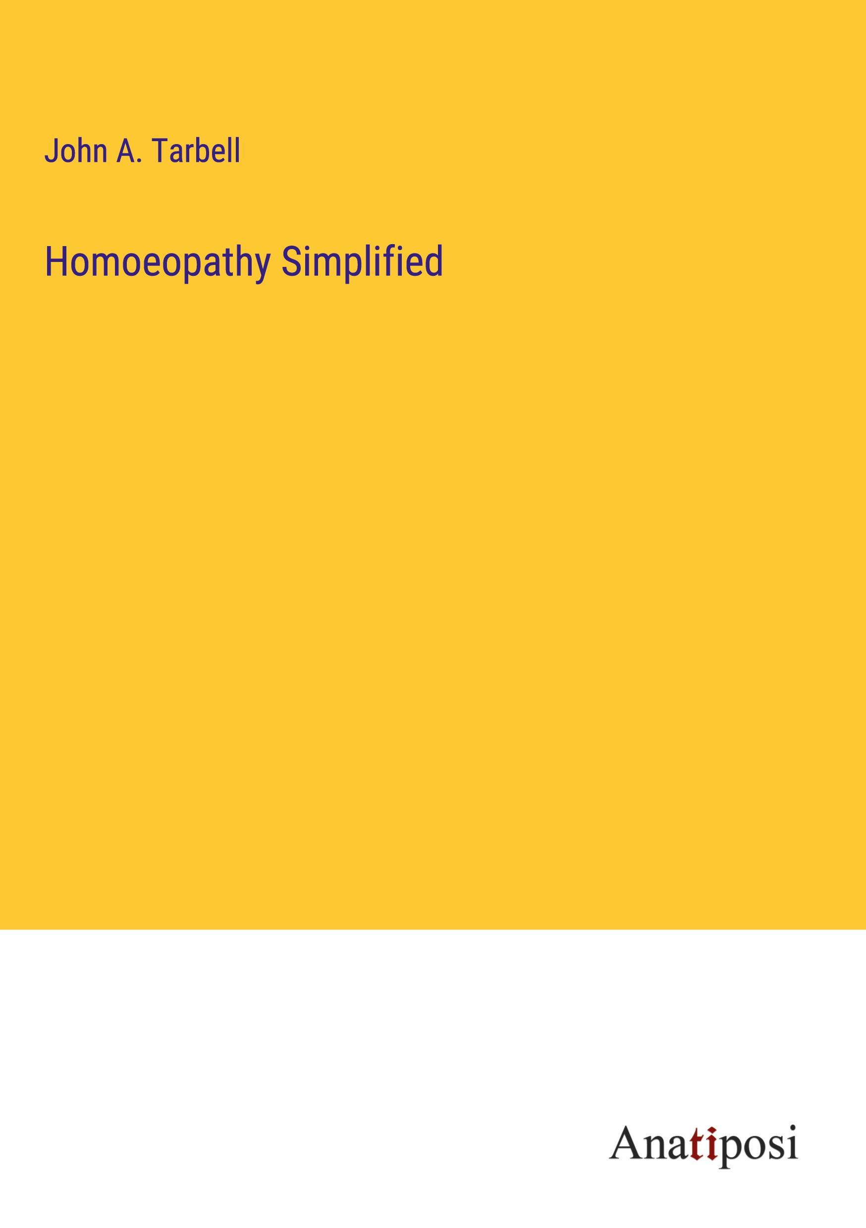Vorderes Coverbild Homoeopathy Simplified
