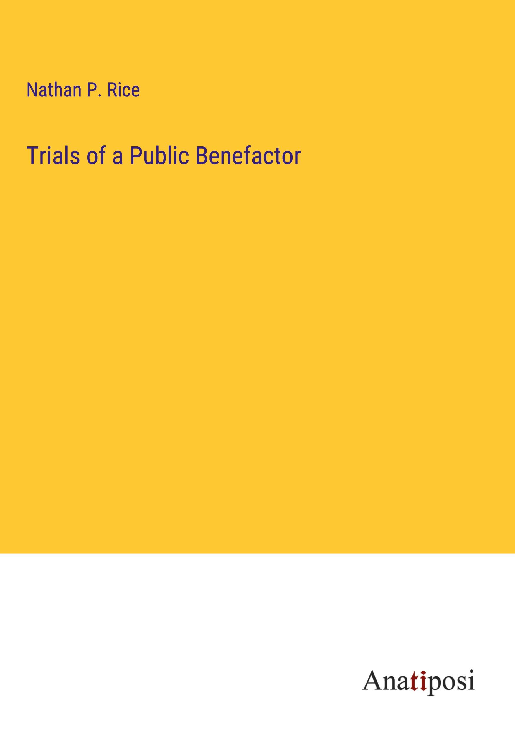 Vorderes Coverbild Trials of a Public Benefactor