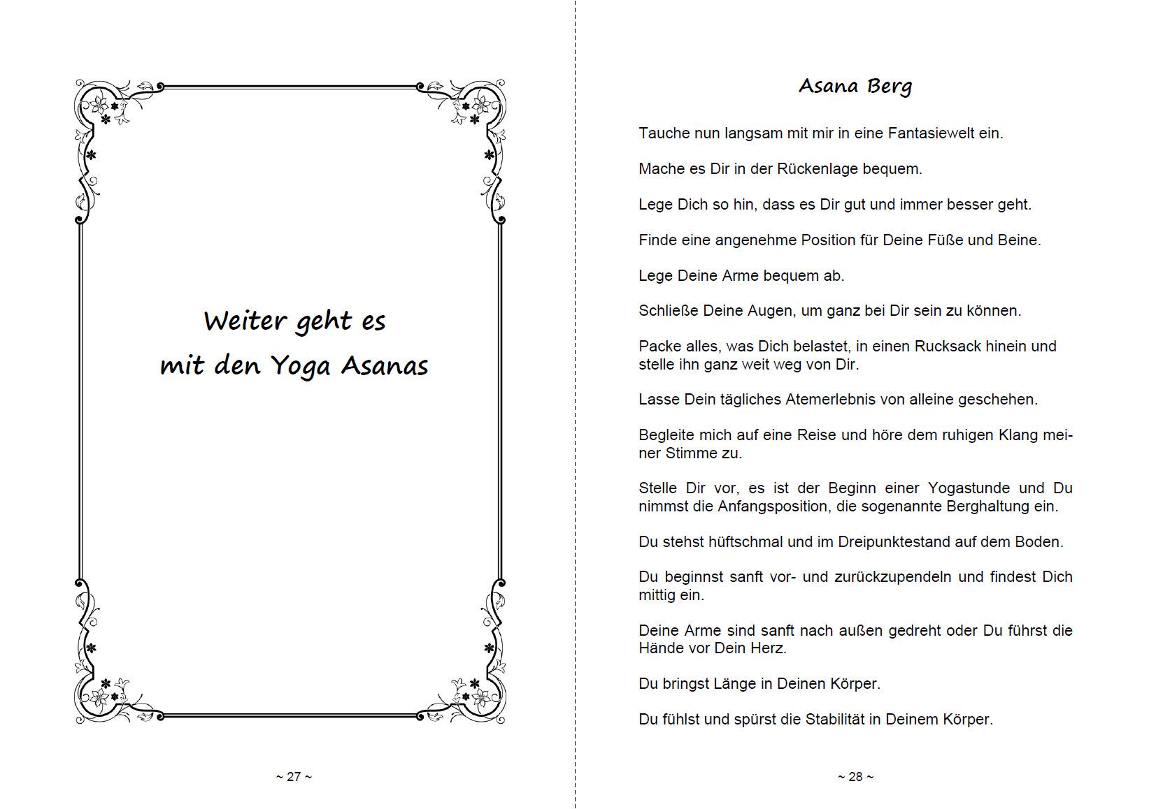 Beispielinhalt (Bild) Ich spüre meditativ in Yoga hinein