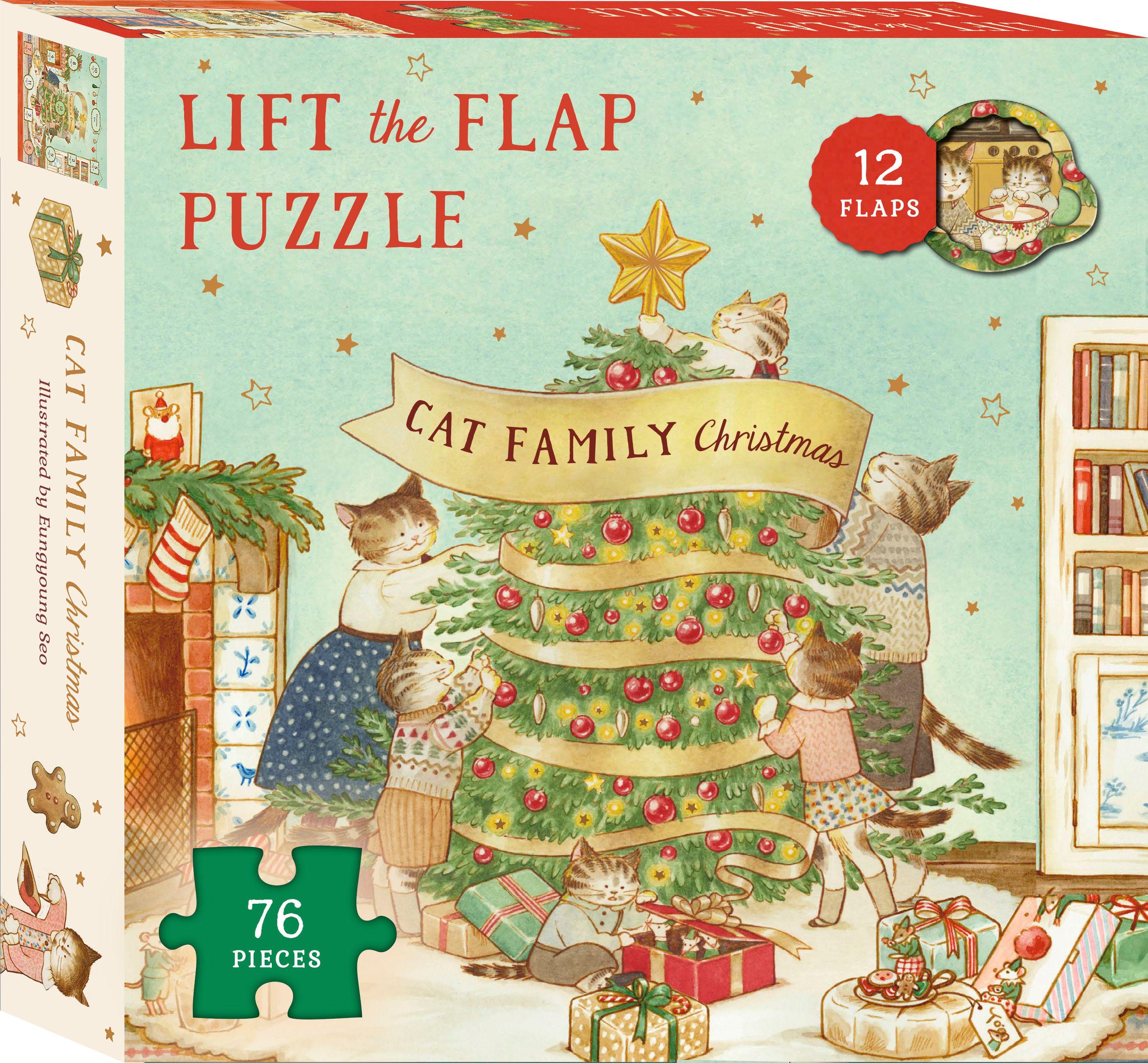 Vorderes Coverbild Cat Family Christmas Lift-The-Flap Puzzle