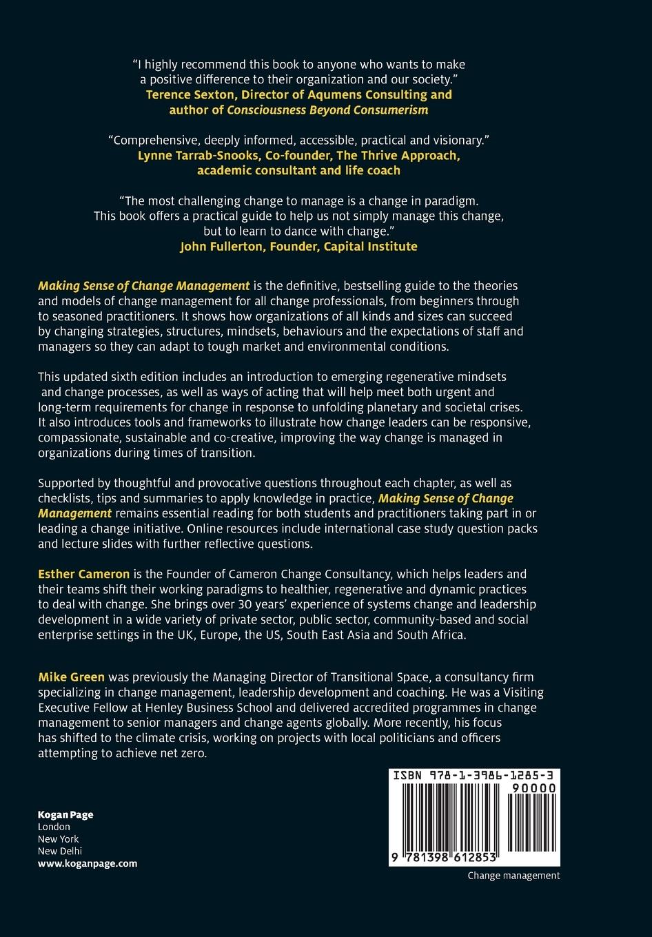 Rückseitencover Making Sense of Change Management
