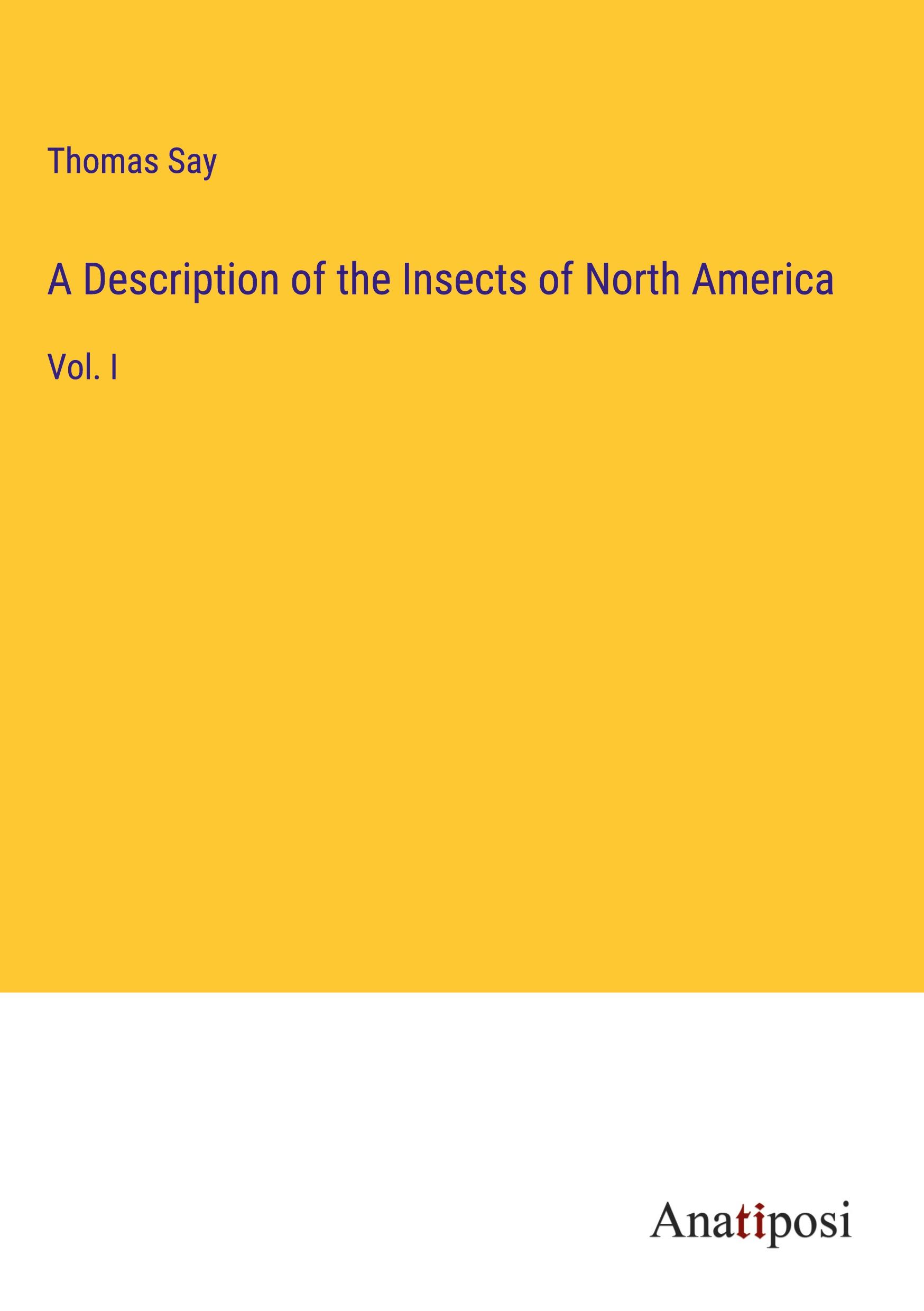 Vorderes Coverbild A Description of the Insects of North America