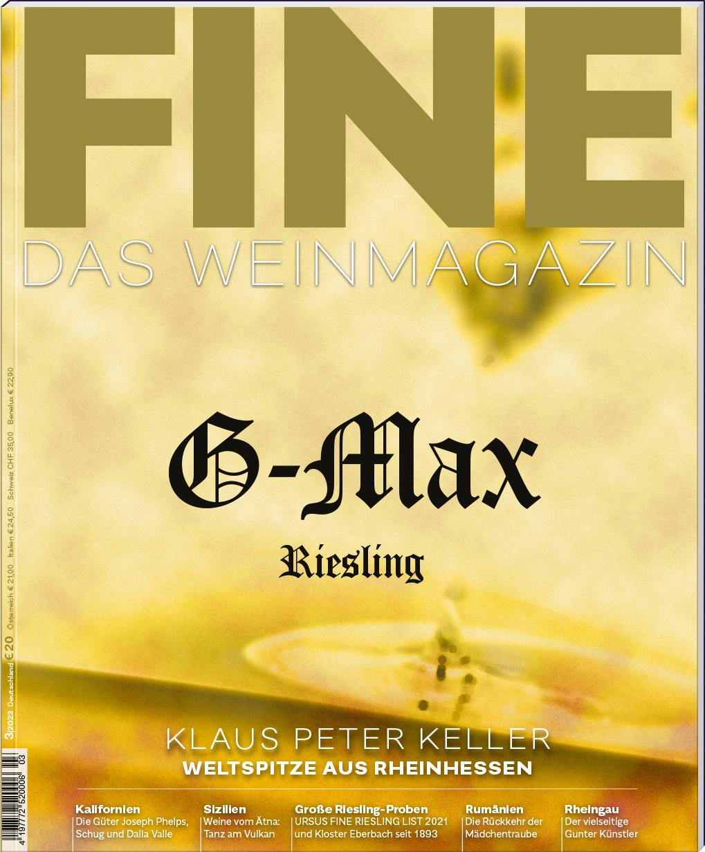 Vorderes Coverbild FINE Das Weinmagazin 03/2023