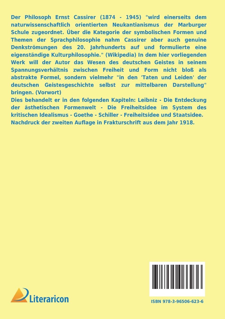 Rückseitencover Freiheit und Form