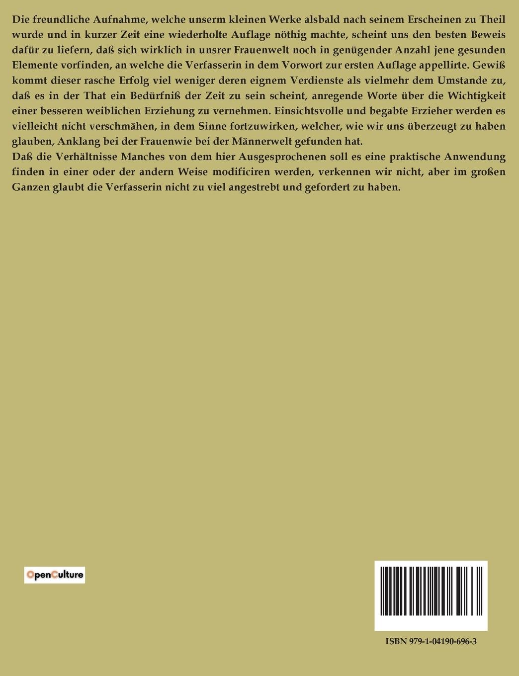 Rückseitencover Die Frauen und ihr Beruf