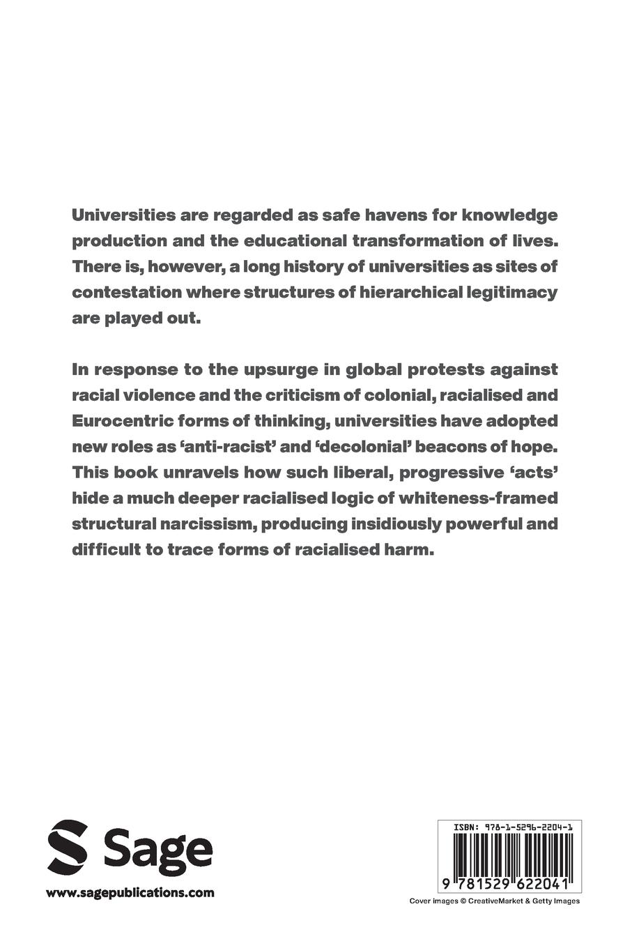 Rückseitencover Whiteness, Racial Trauma, and the University