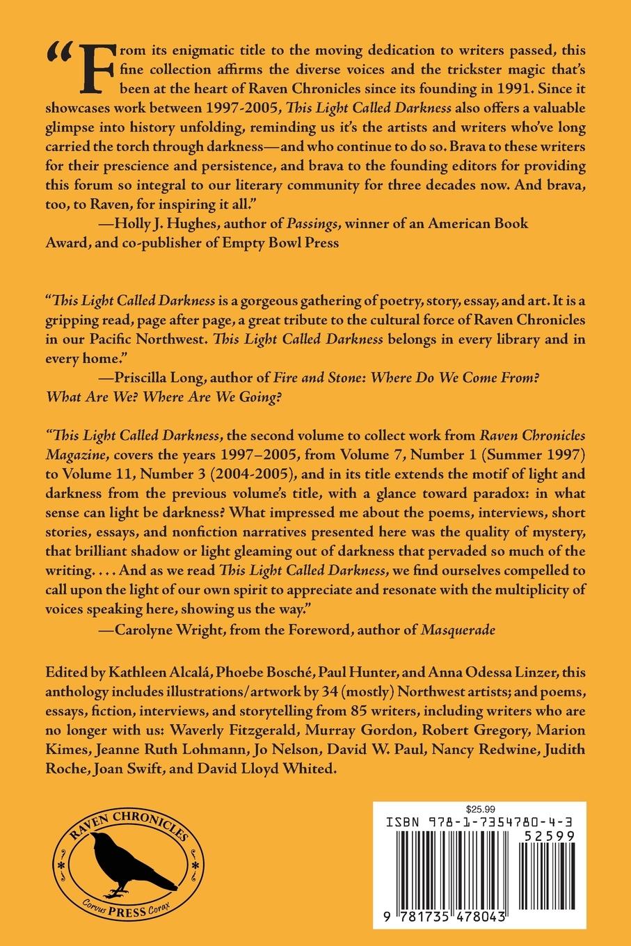 Rückseitencover This Light Called Darkness A Raven Chronicles Anthology,