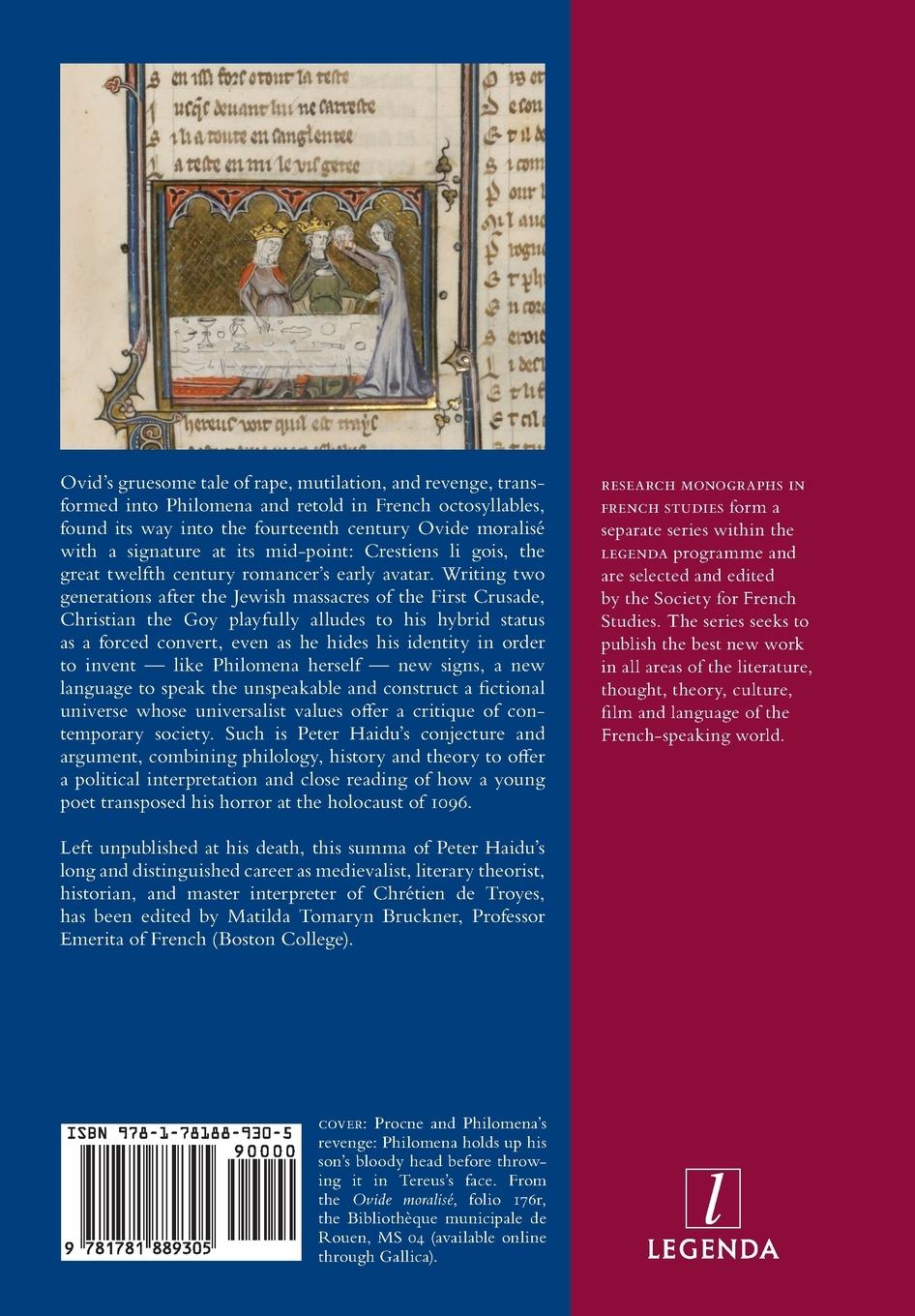 Rückseitencover The Philomena of Chrétien the Jew: The Semiotics of Evil