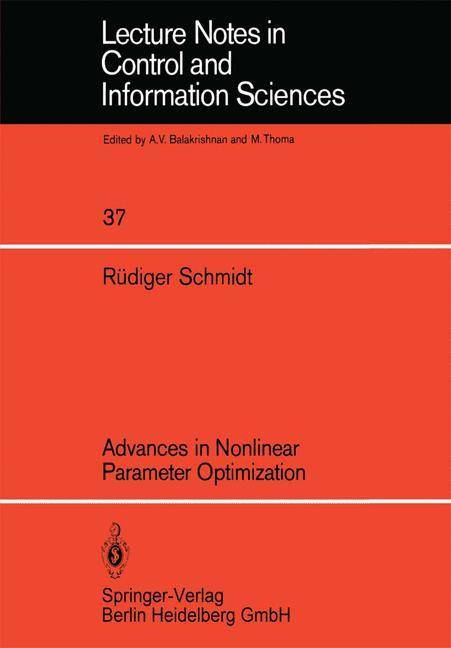 Vorderes Coverbild Advances in Nonlinear Parameter Optimization
