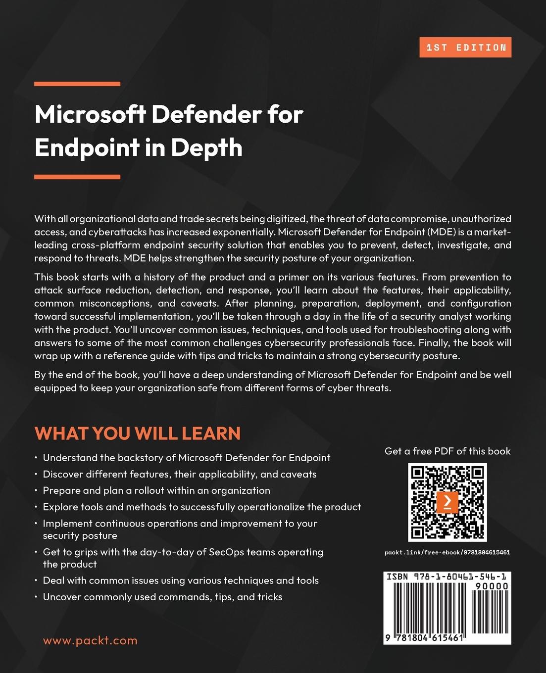 Rückseitencover Microsoft Defender for Endpoint in Depth