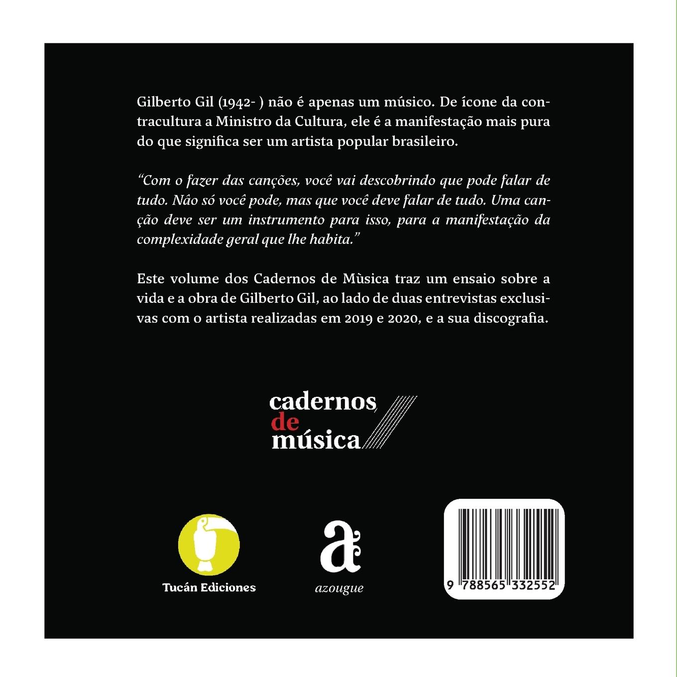 Rückseitencover Cadernos de Música - Gilberto Gil