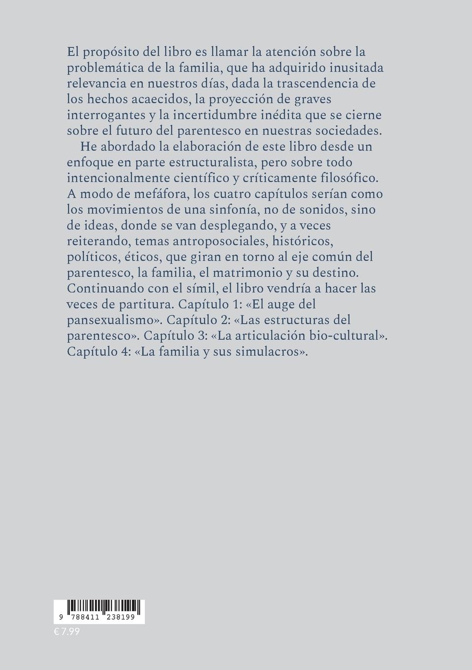 Rückseitencover La negación de la familia