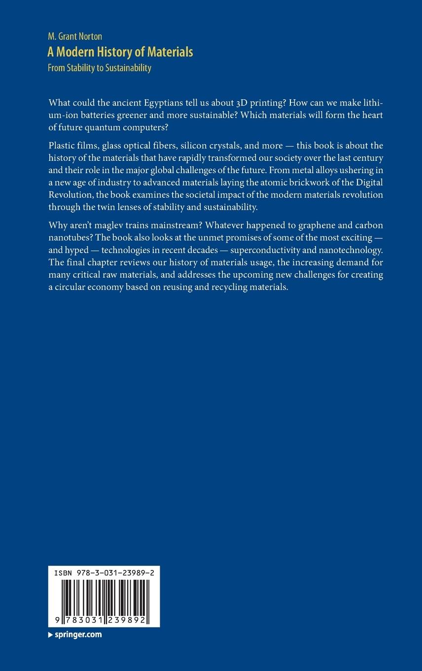 Rückseitencover A Modern History of Materials
