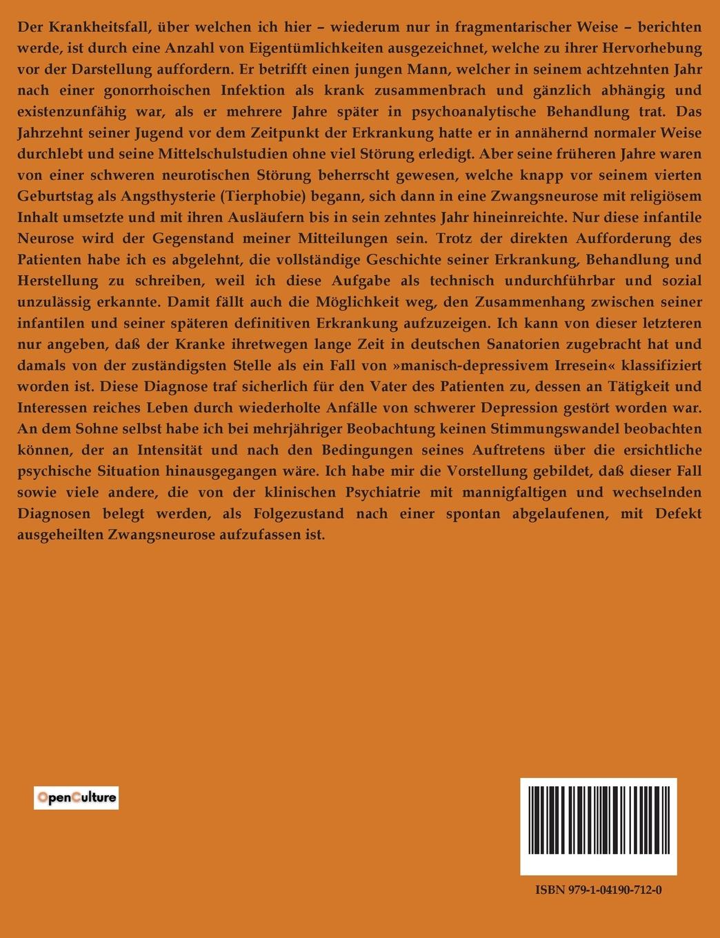 Rückseitencover Aus der Geschichte einer infantilen Neurose