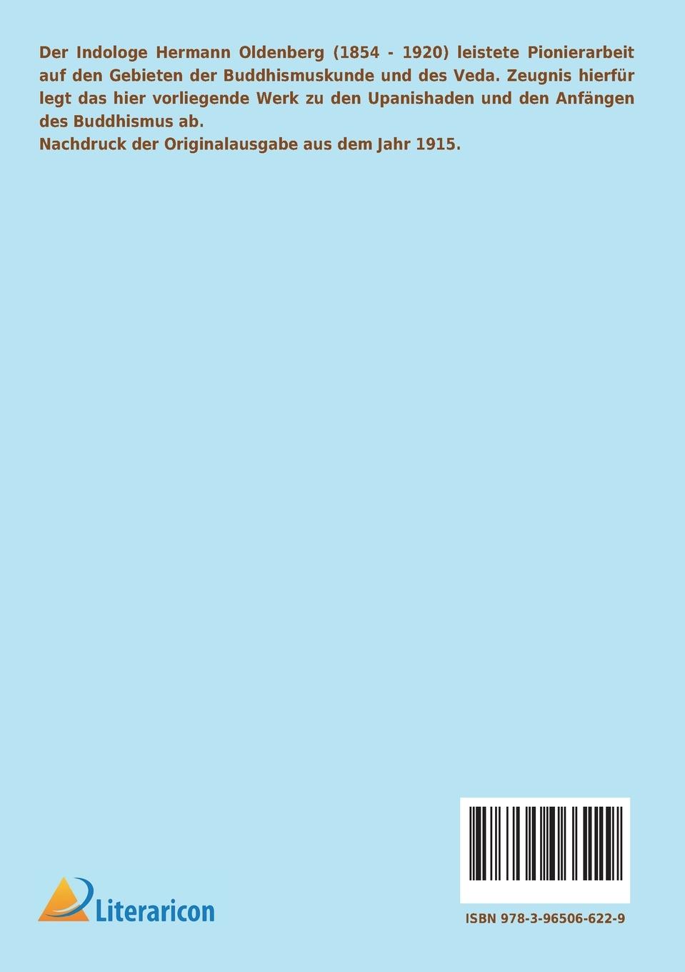 Rückseitencover Die Lehre der Upanishaden und die Anfänge des Buddhismus