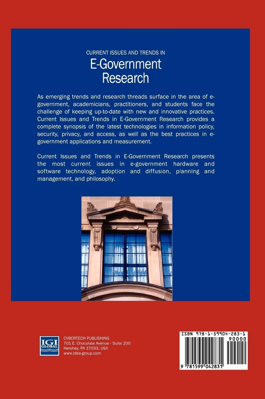 Rückseitencover Current Issues and Trends in E-Government Research