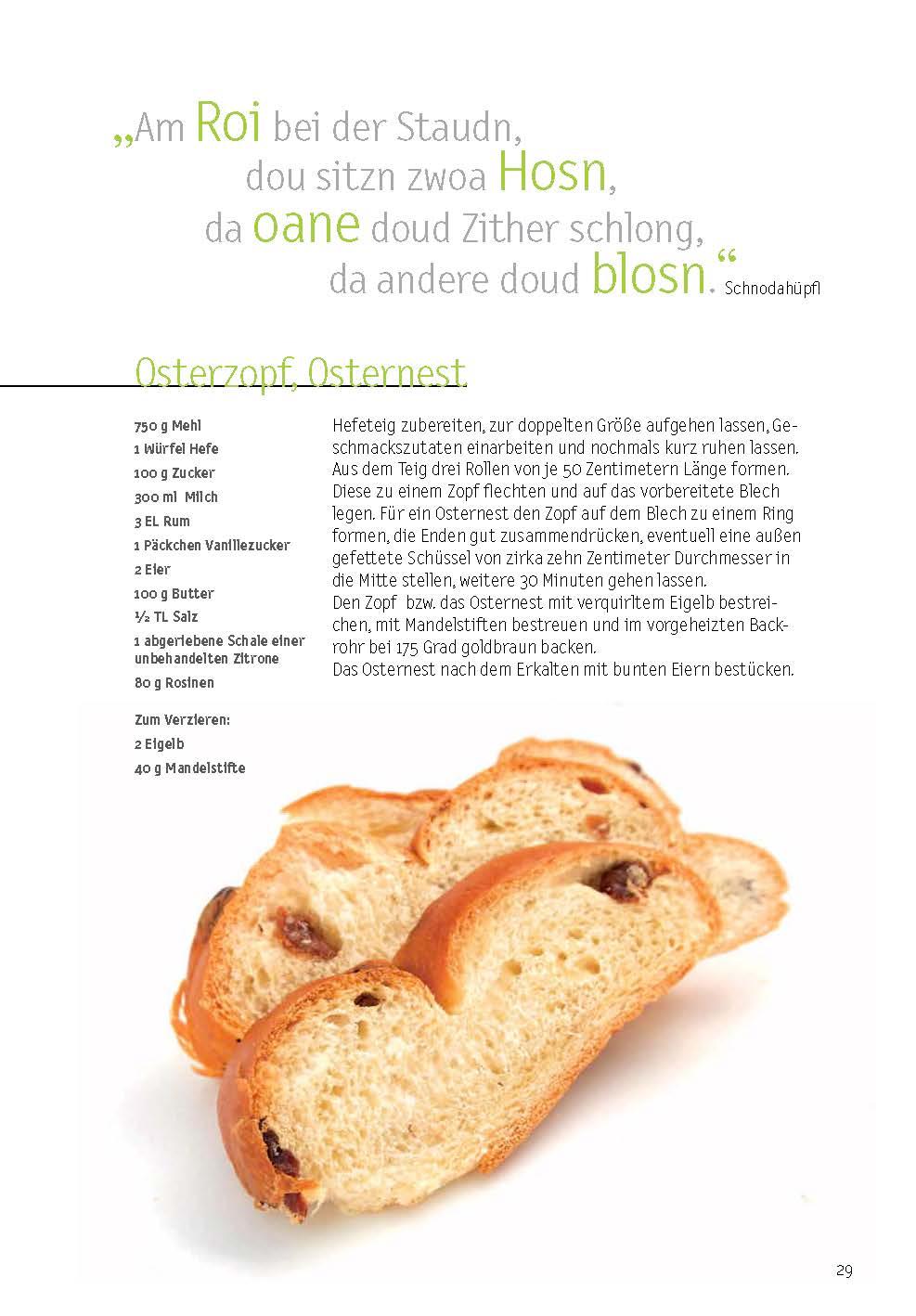 Beispielinhalt (Bild) Kouchn, Köichla, Kipfala