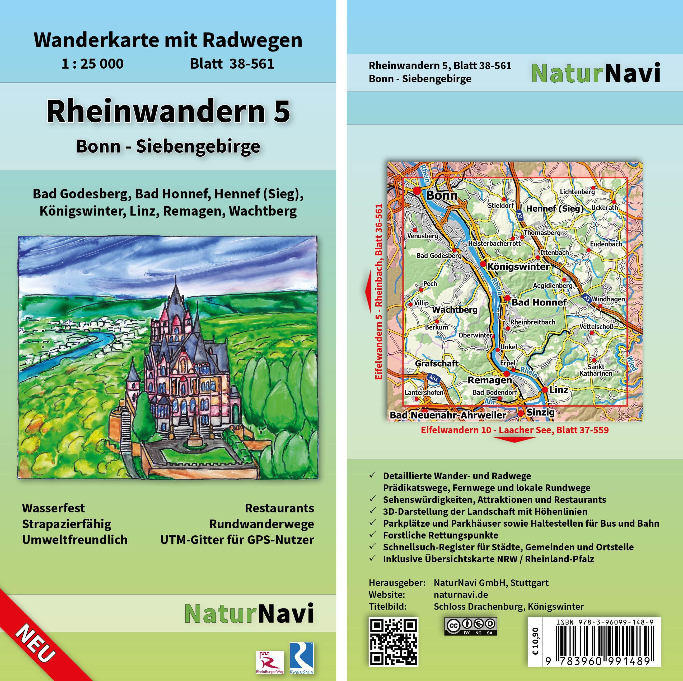 Vorderes Coverbild Rheinwandern 5 - Bonn - Siebengebirge