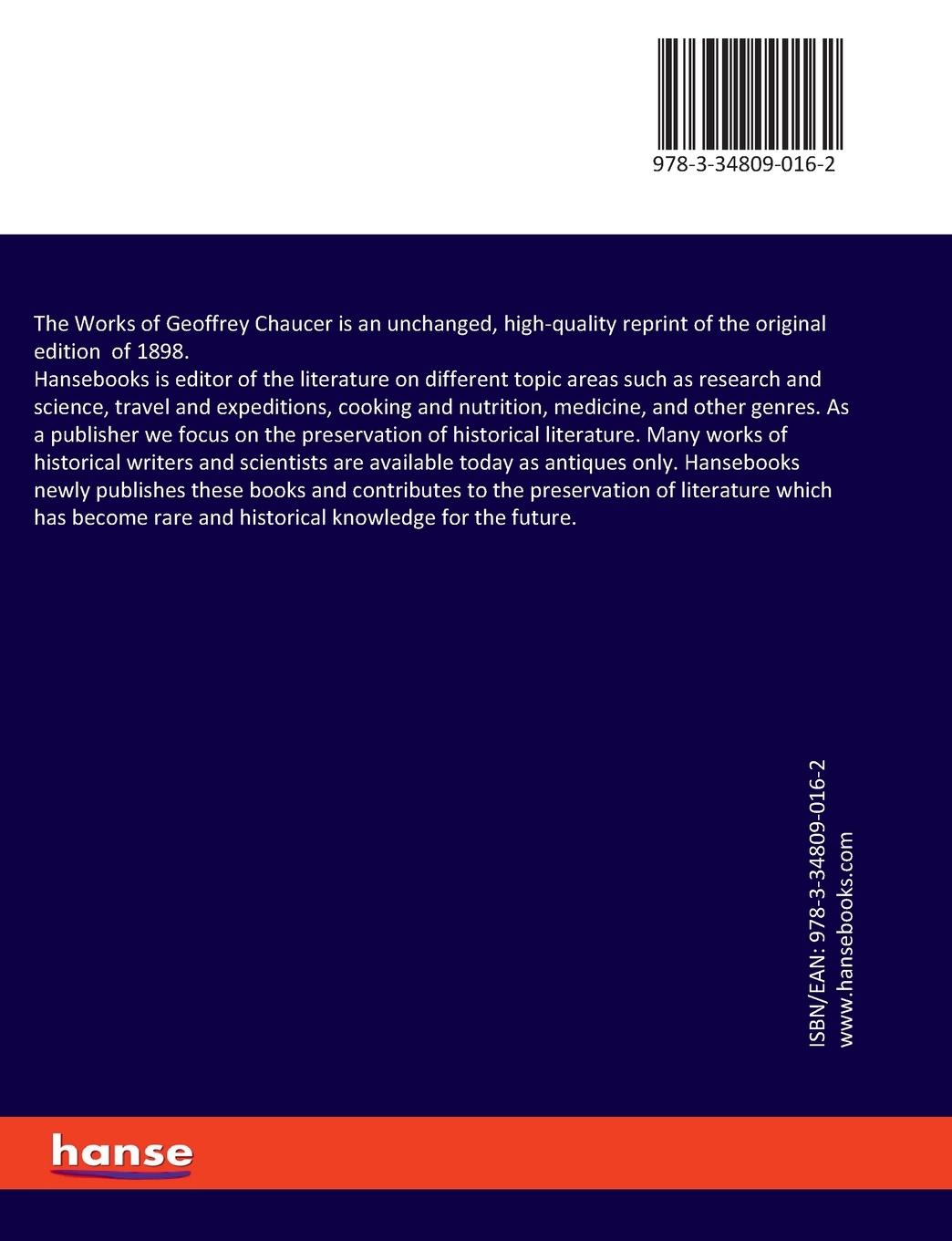 Rückseitencover The Works of Geoffrey Chaucer