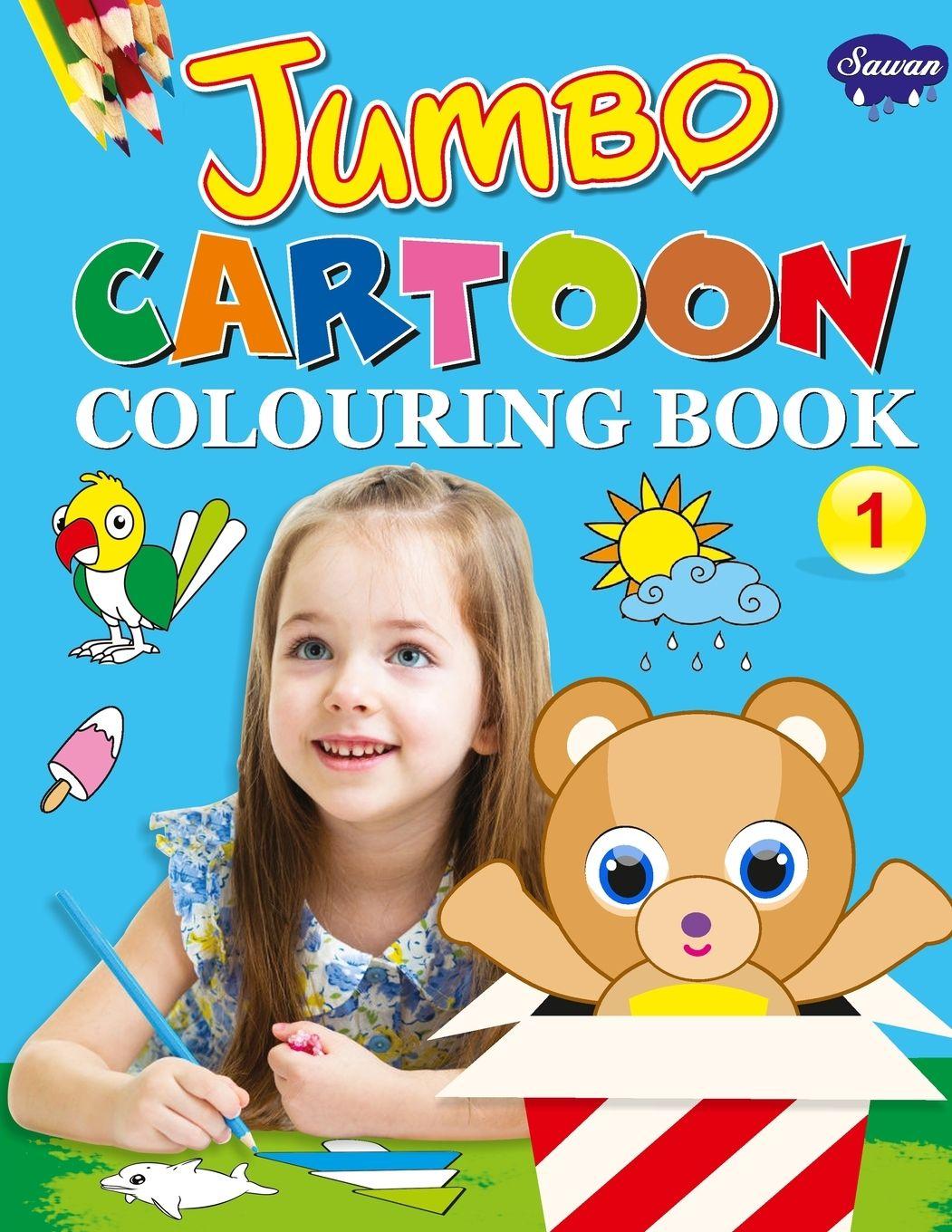 Vorderes Coverbild Jumbo Cartoon Colouring Book-1