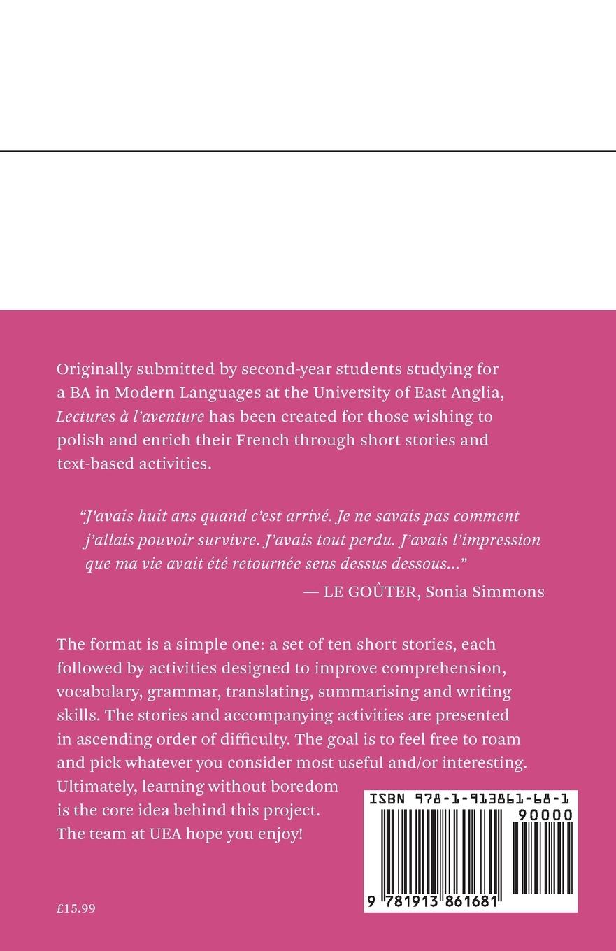 Rückseitencover Lectures à l'aventure