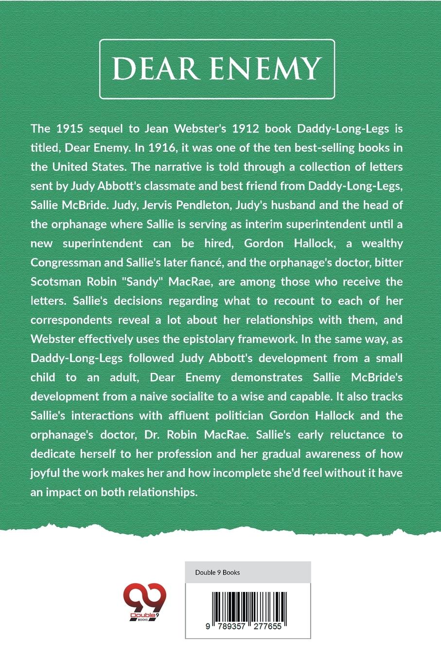 Rückseitencover Dear Enemy