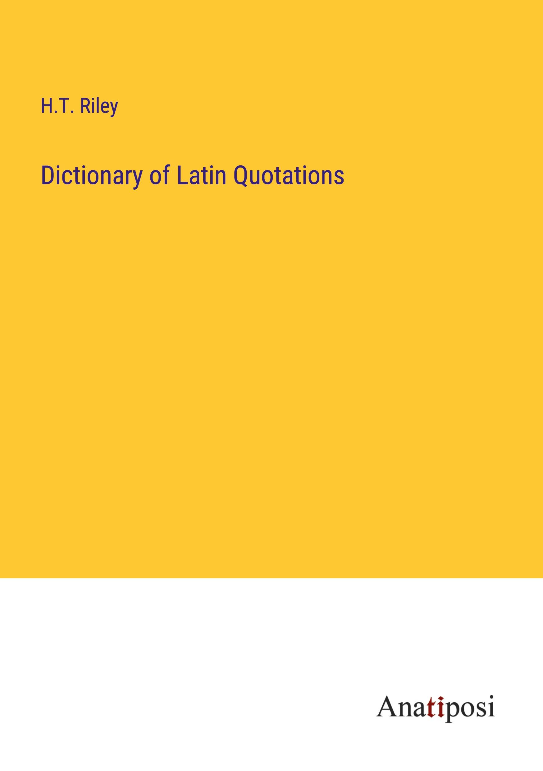 Vorderes Coverbild Dictionary of Latin Quotations