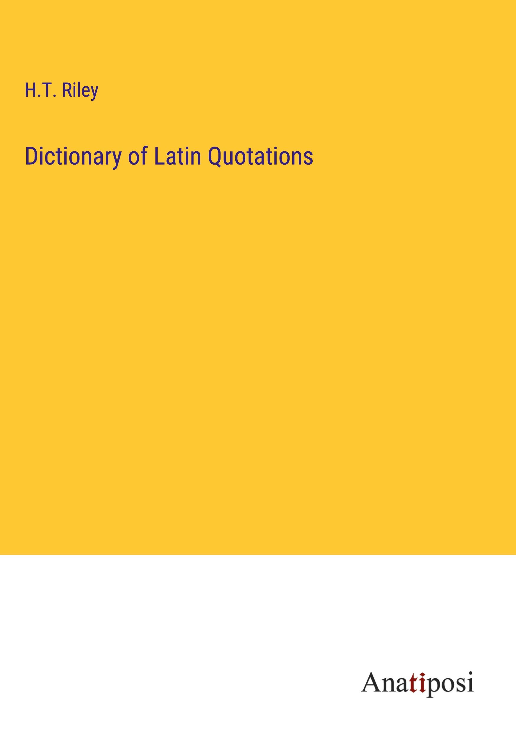 Vorderes Coverbild Dictionary of Latin Quotations