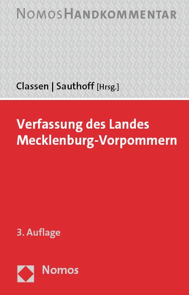 Vorderes Coverbild Verfassung des Landes Mecklenburg-Vorpommern
