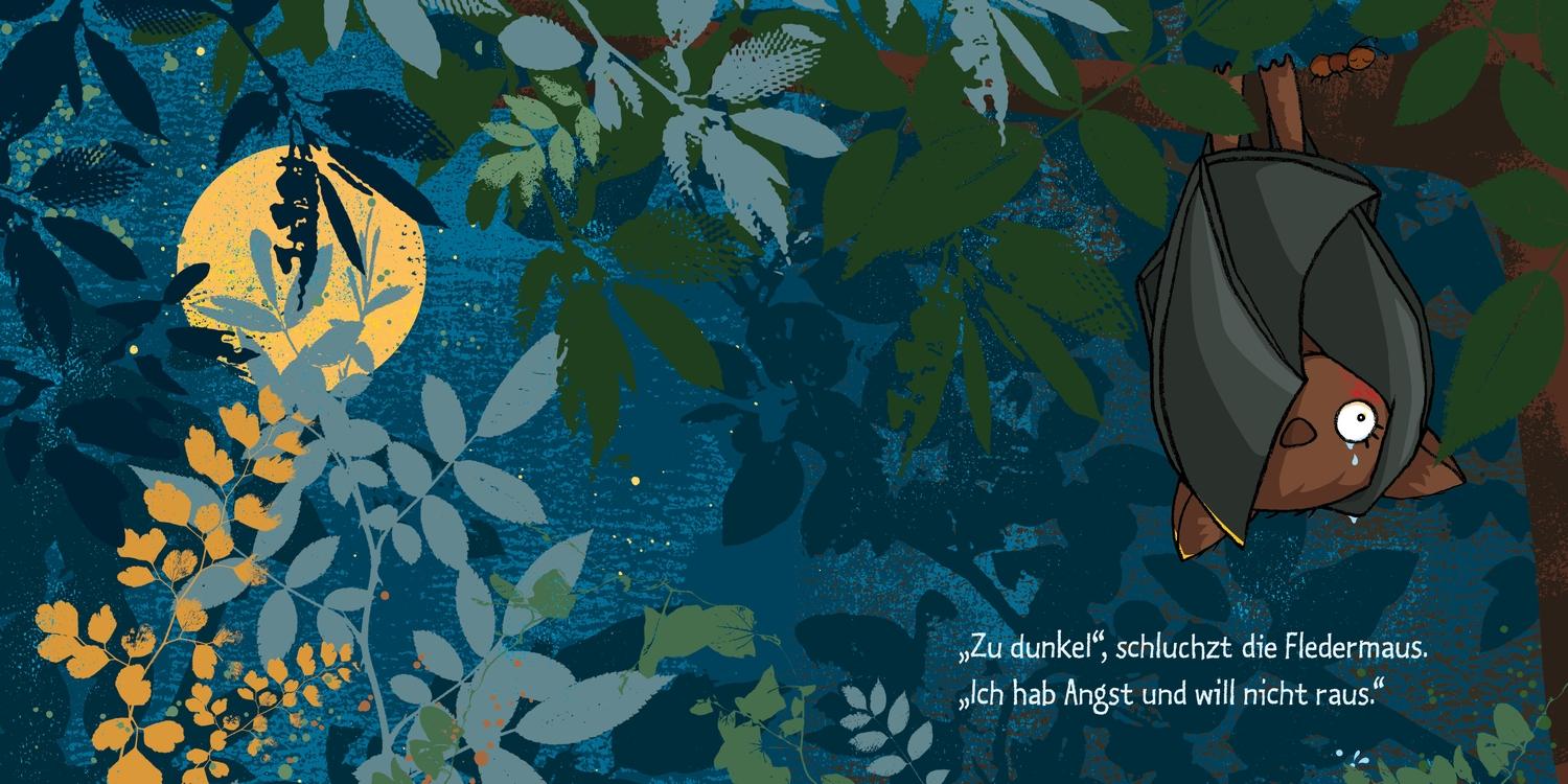 Beispielinhalt (Bild) Die Fledermaus will nachts nicht raus